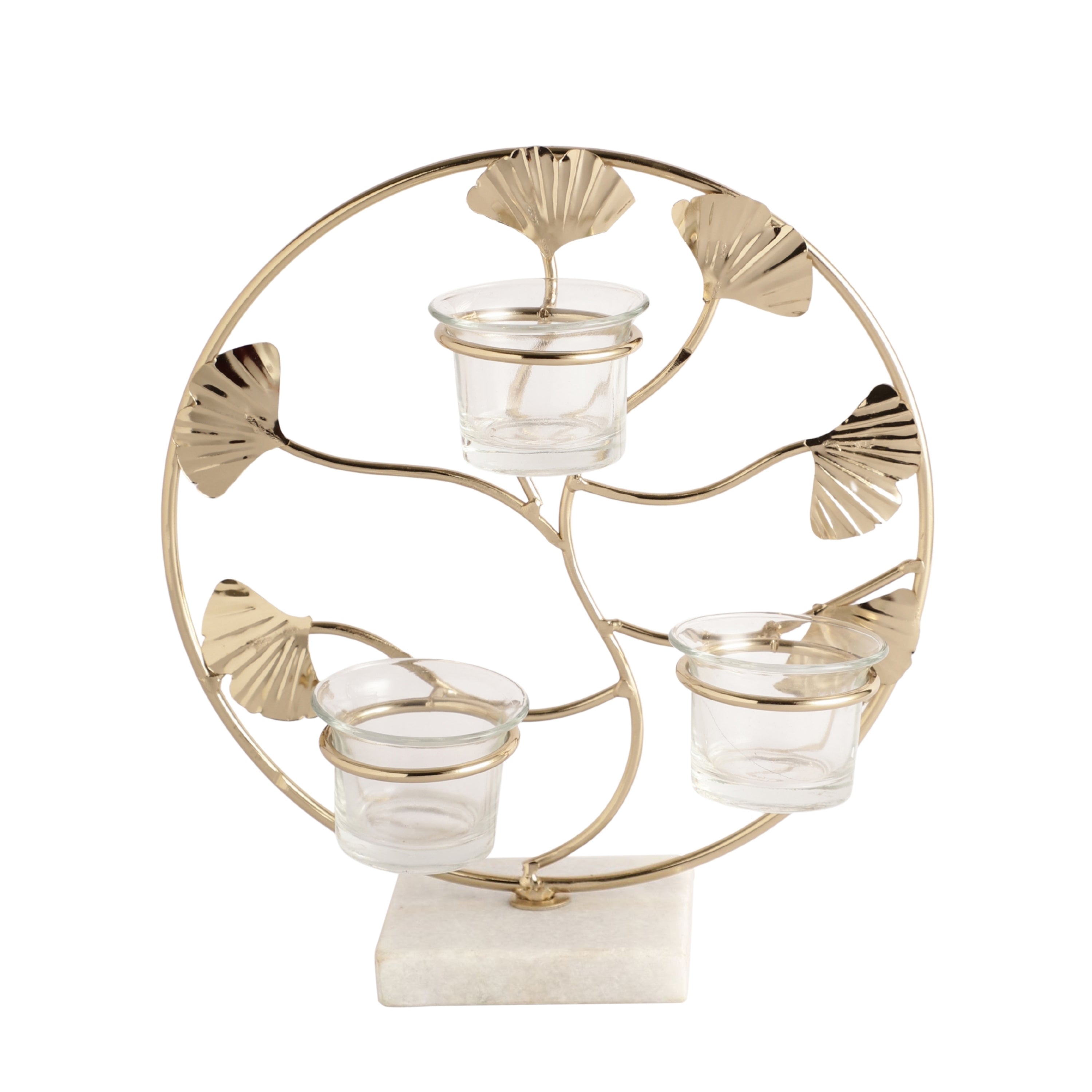 Gold Lumen Ring Diwali Candle Holder