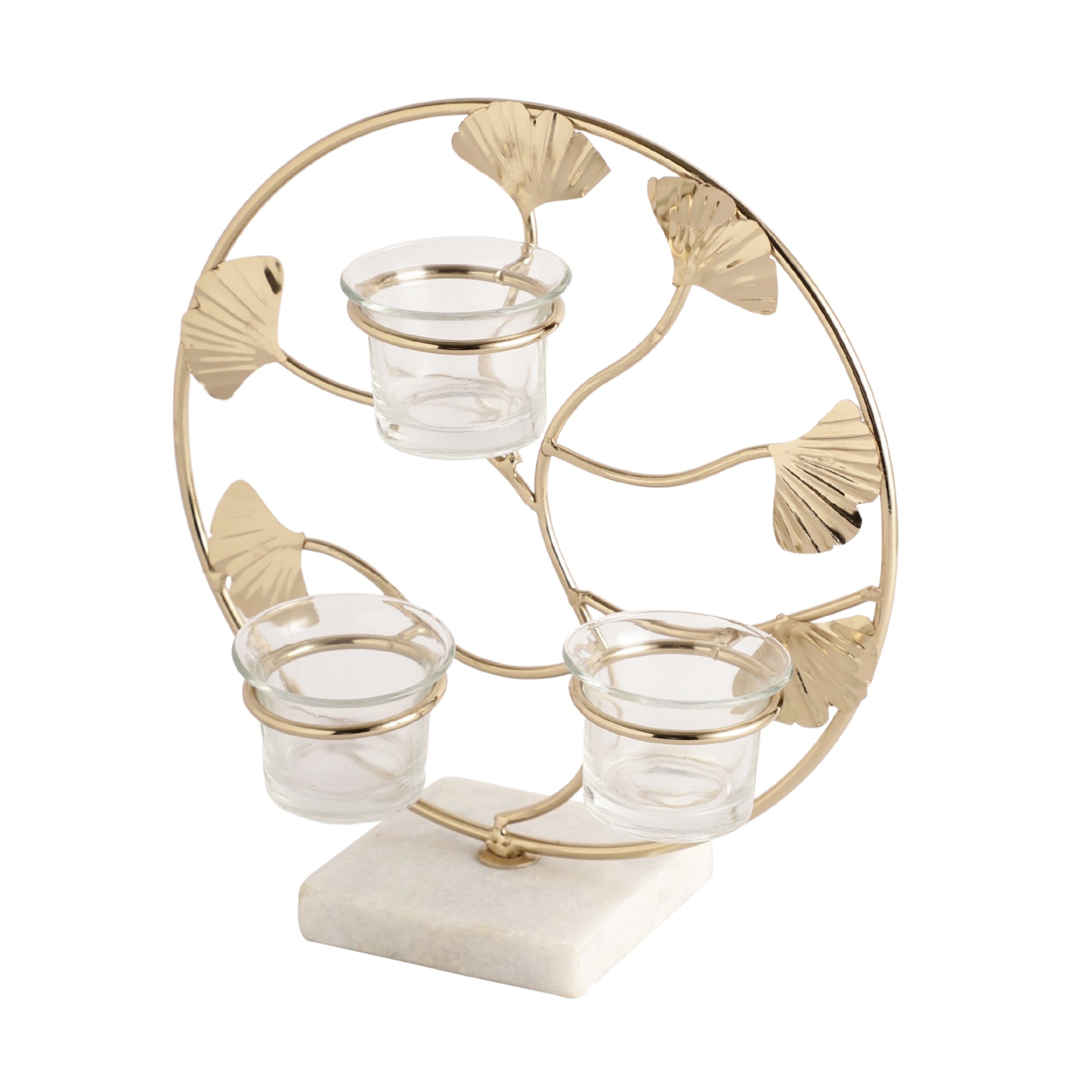 Gold Lumen Ring Diwali Candle Holder