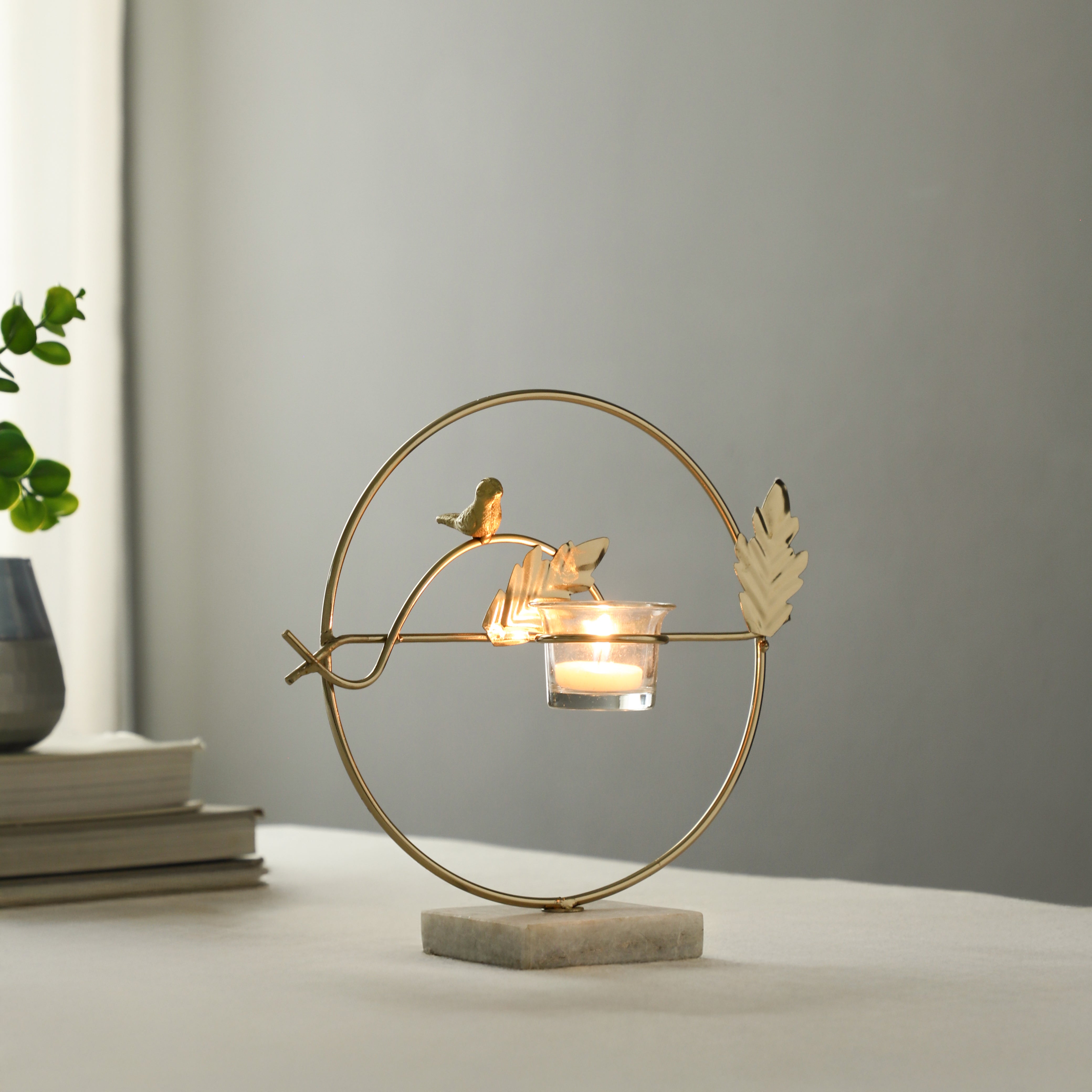 Gold Celestique Ring Diwali Candle Holder