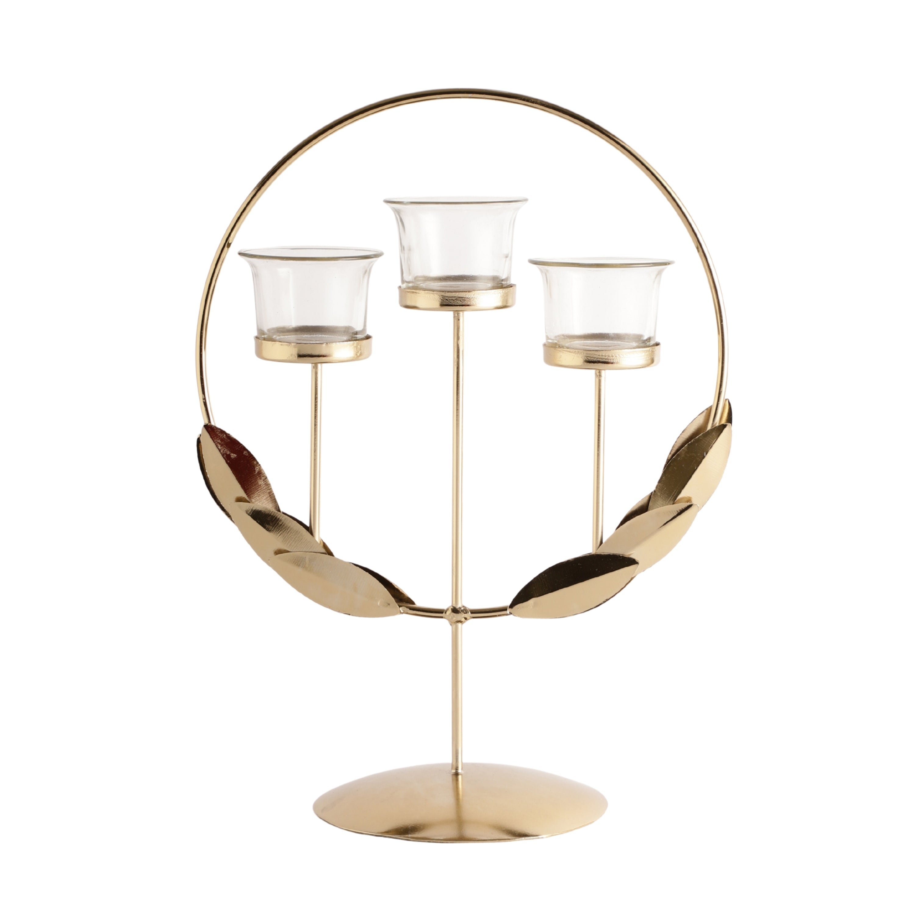 Gold EmberCircle Diwali Candle Holder