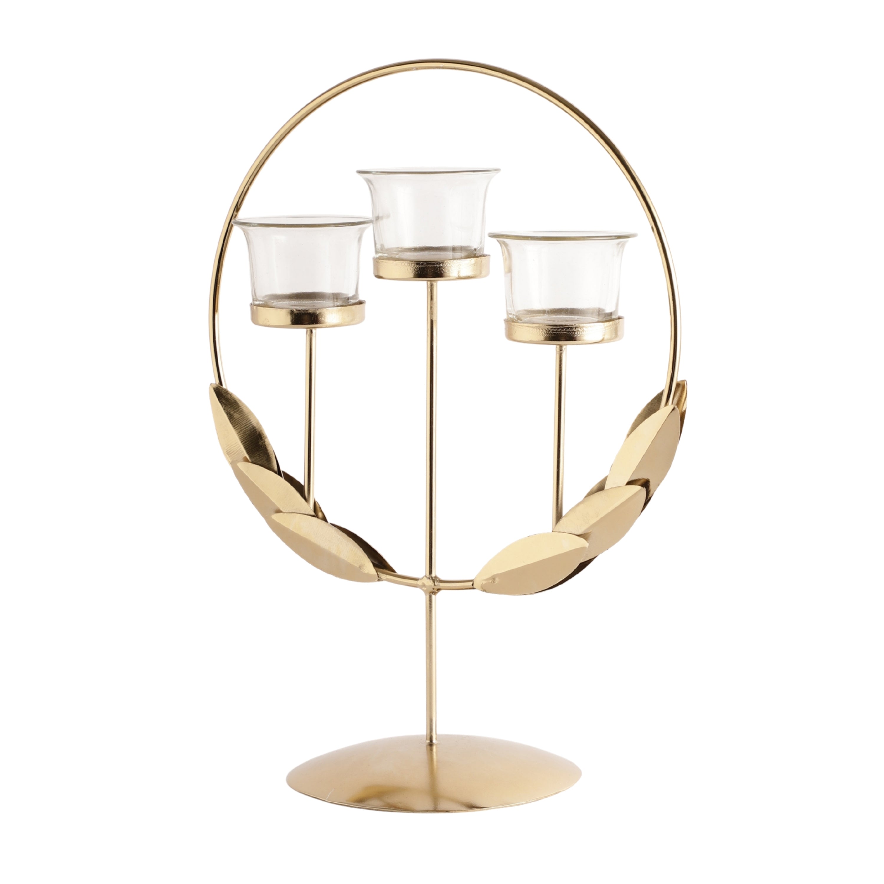 Gold EmberCircle Diwali Candle Holder