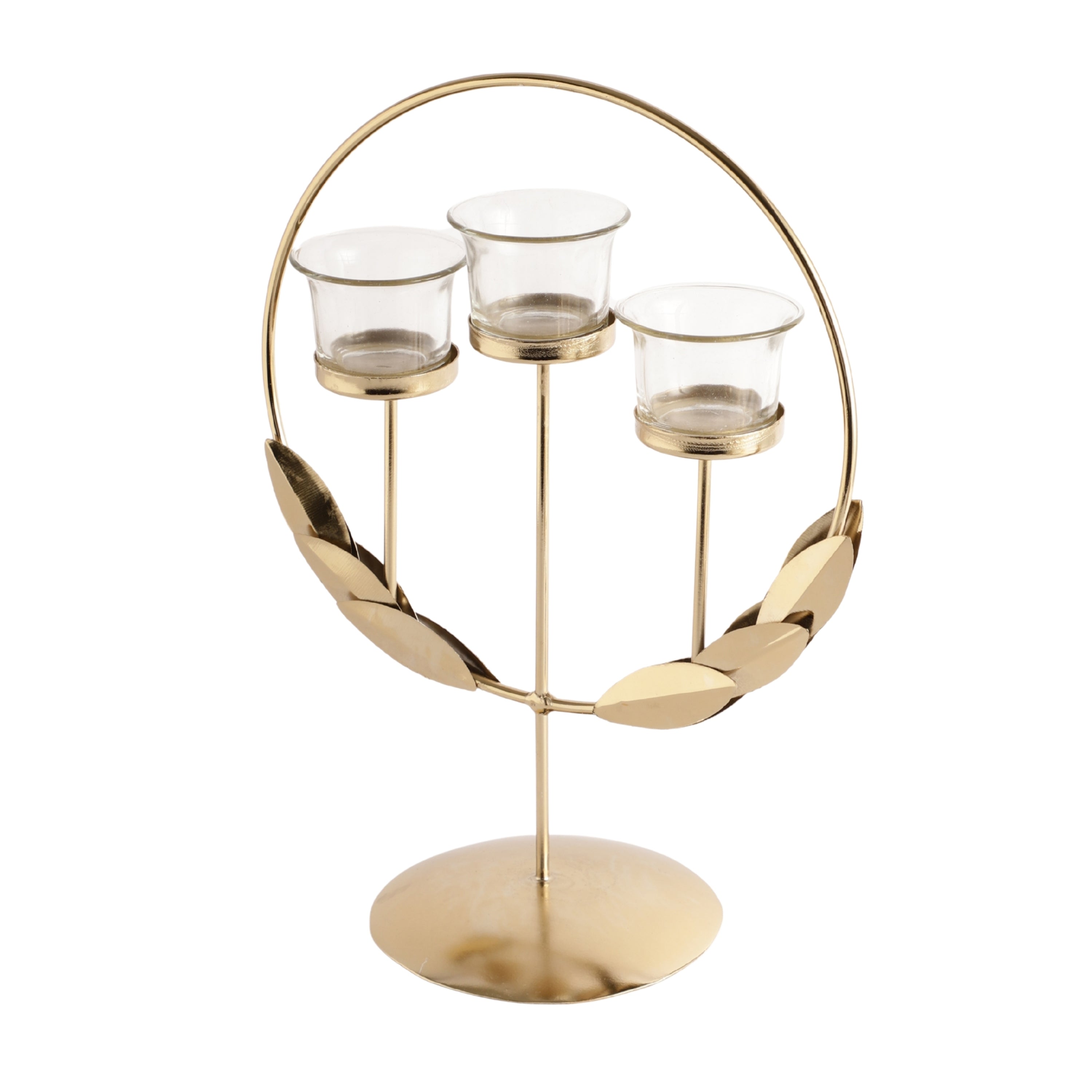 Gold EmberCircle Diwali Candle Holder