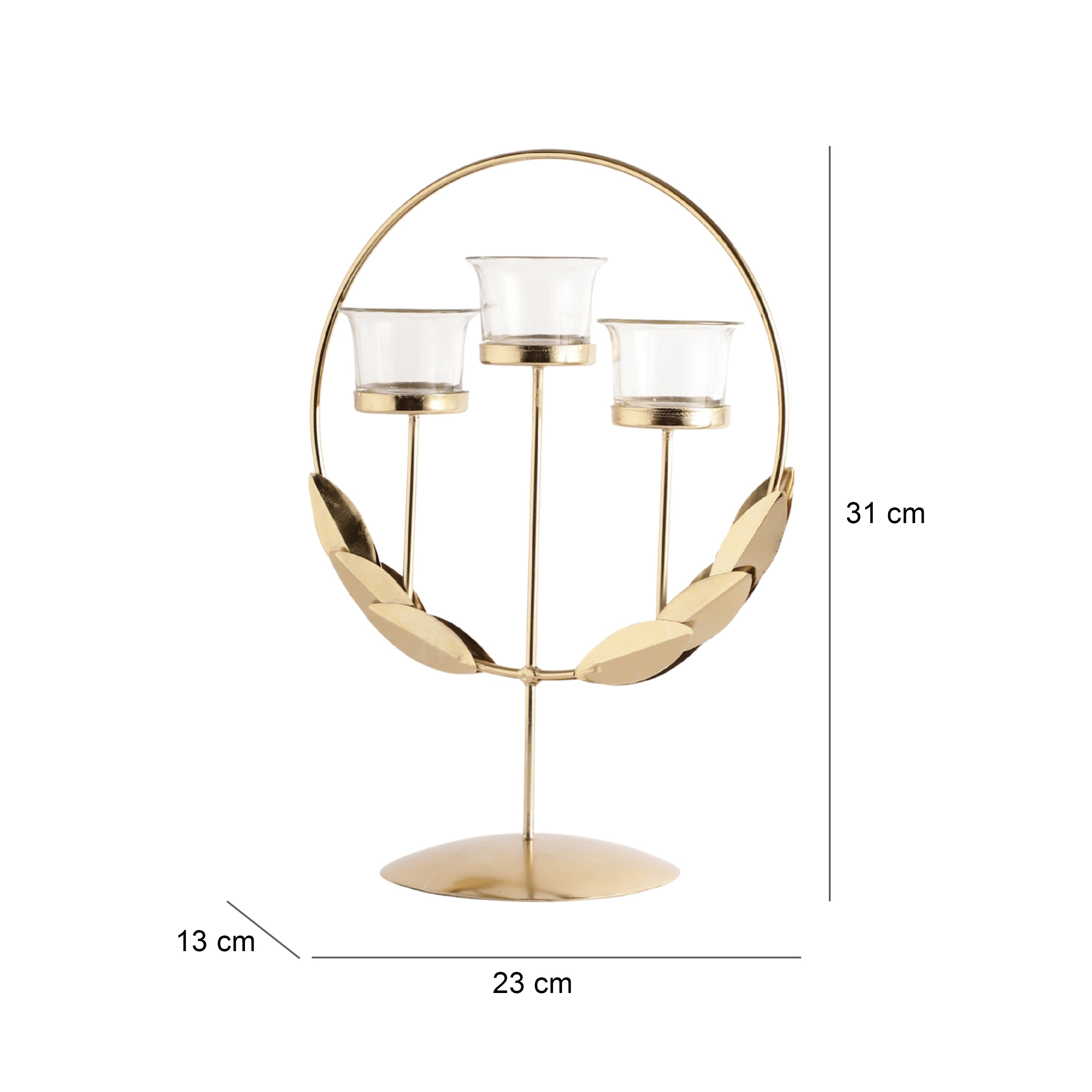 Gold EmberCircle Diwali Candle Holder