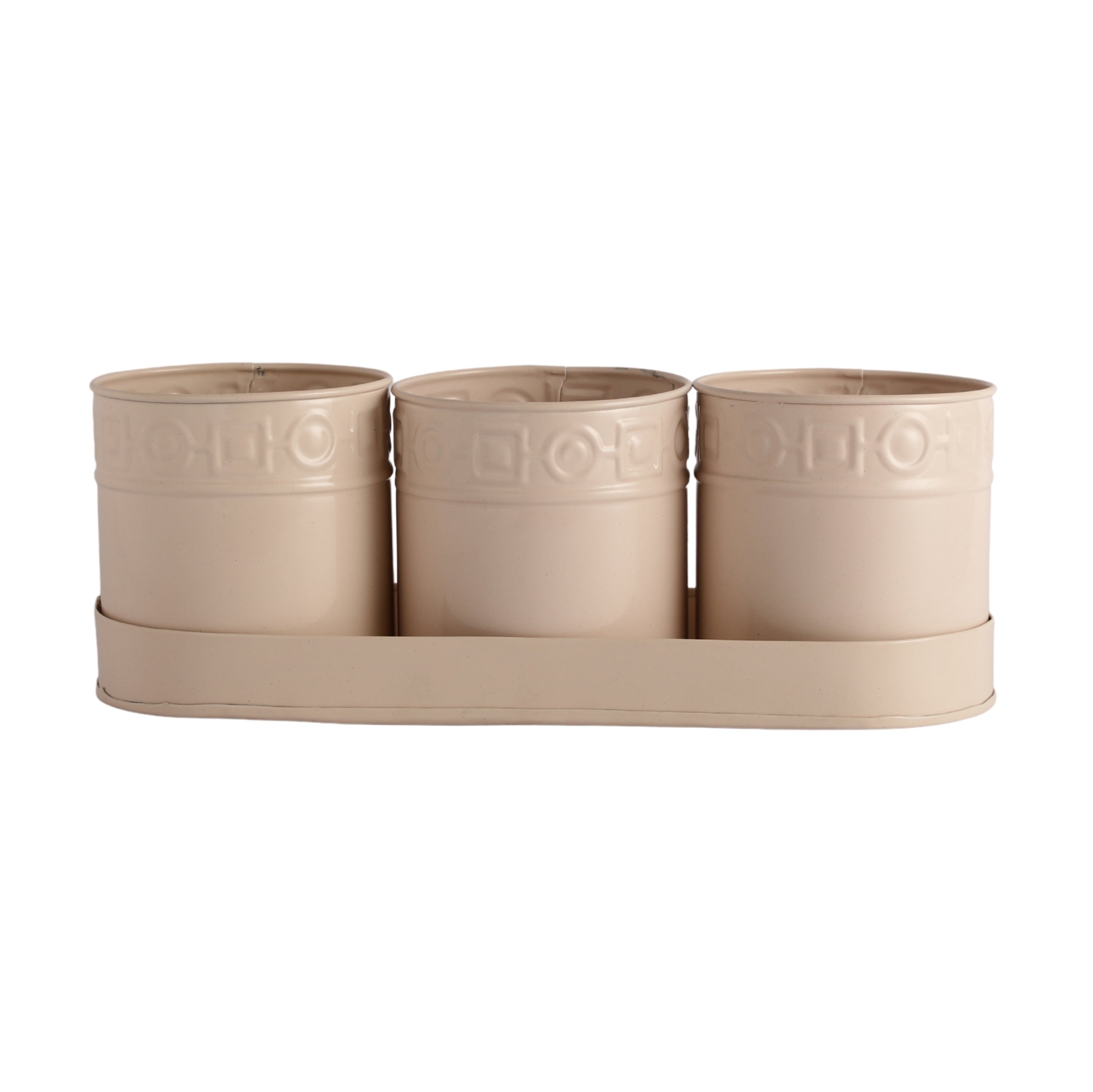 Ivory Triple Moonlight Flower  Planter