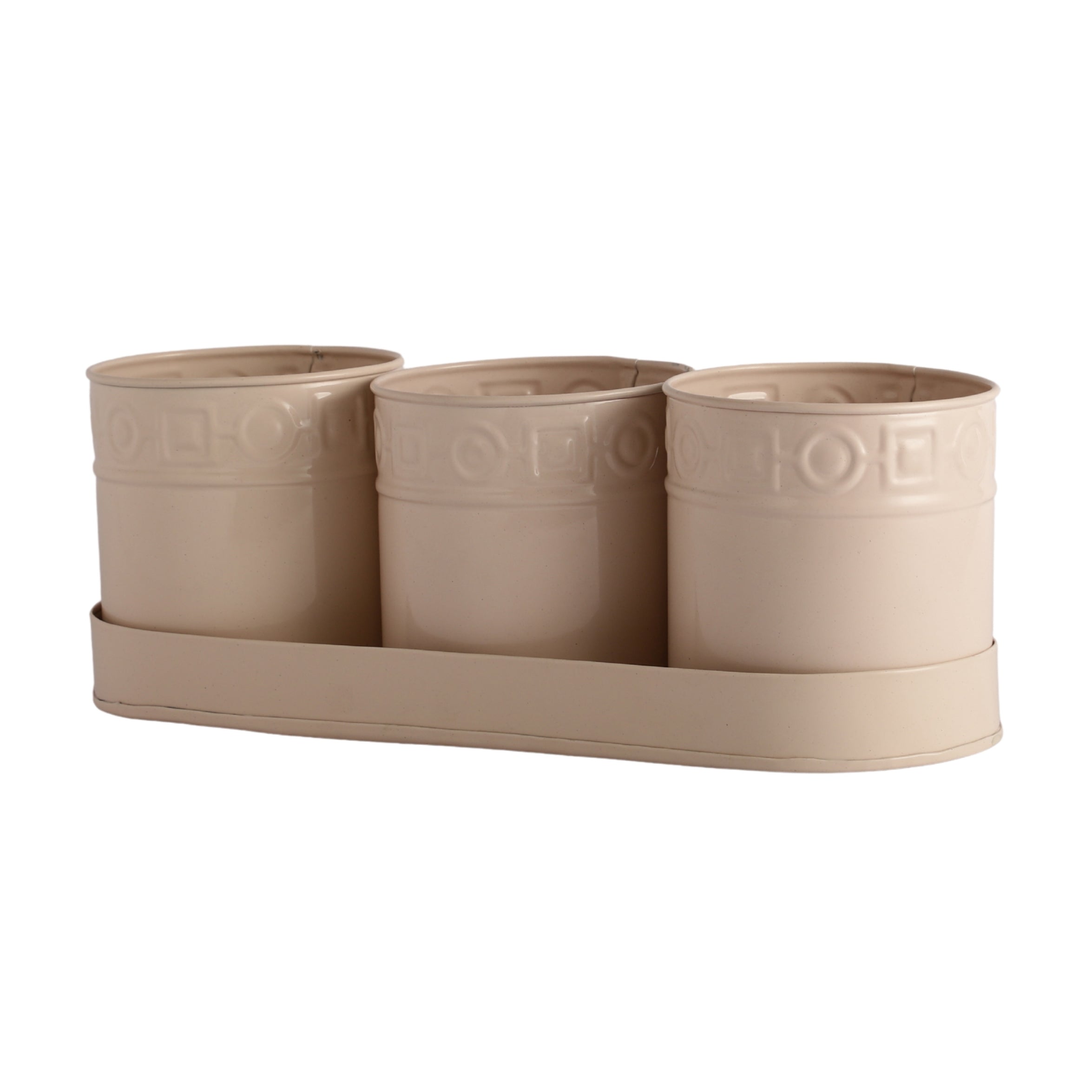 Ivory Triple Moonlight Flower  Planter