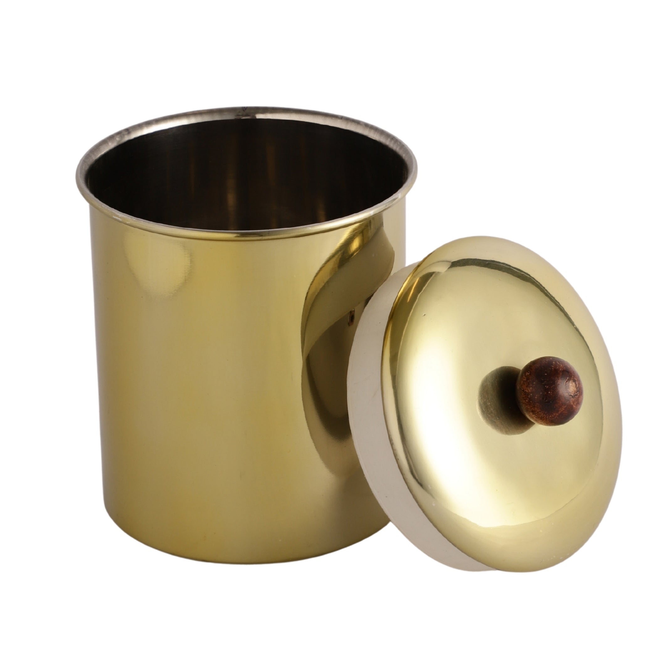 Stainless Steel Gold Plated Vaultique Kitchen Storage Canister Set of 4