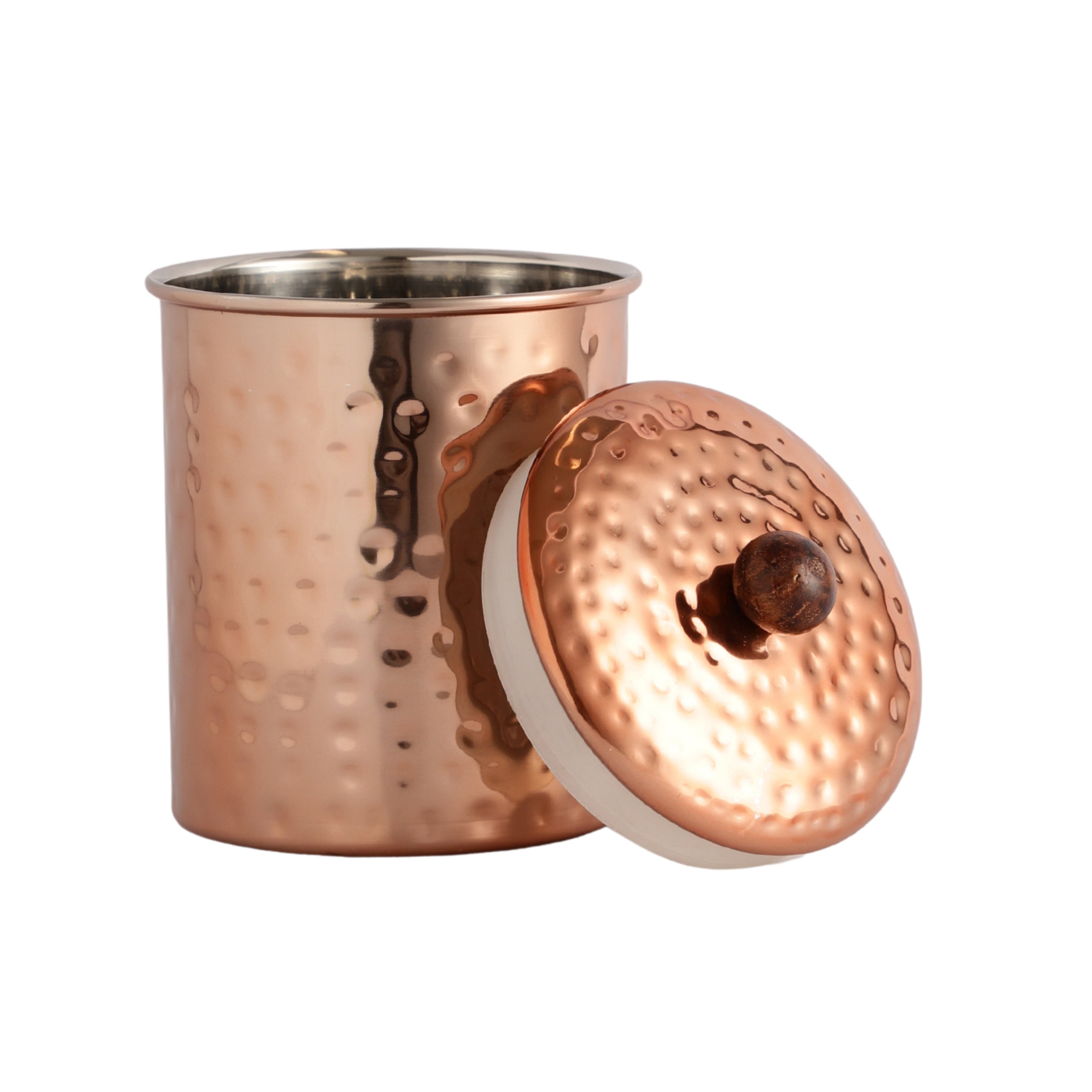 Stainless Steel Copper Plated SnackStash Kitchen Storage Canister Set of 4