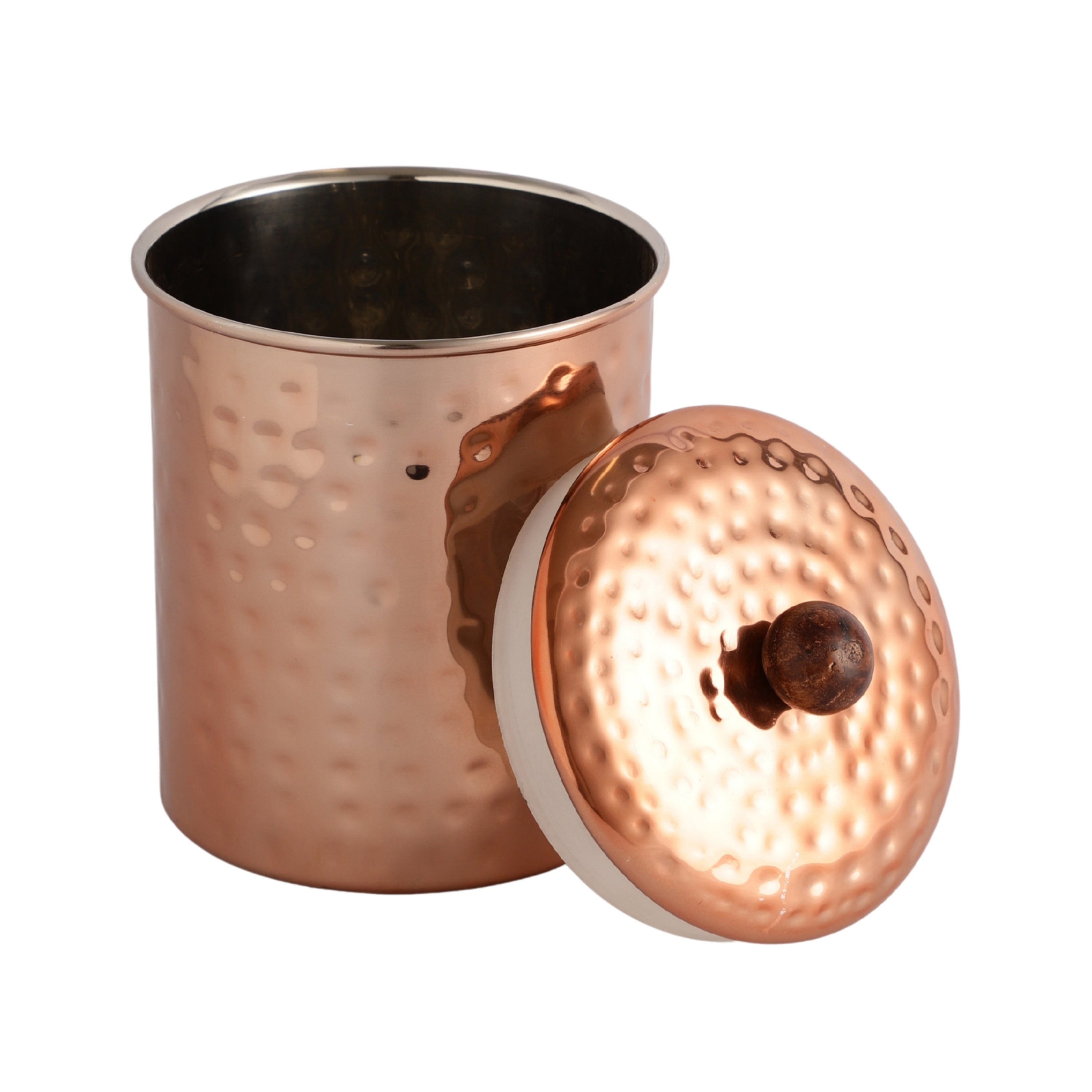 Stainless Steel Copper Plated SnackStash Kitchen Storage Canister Set of 4