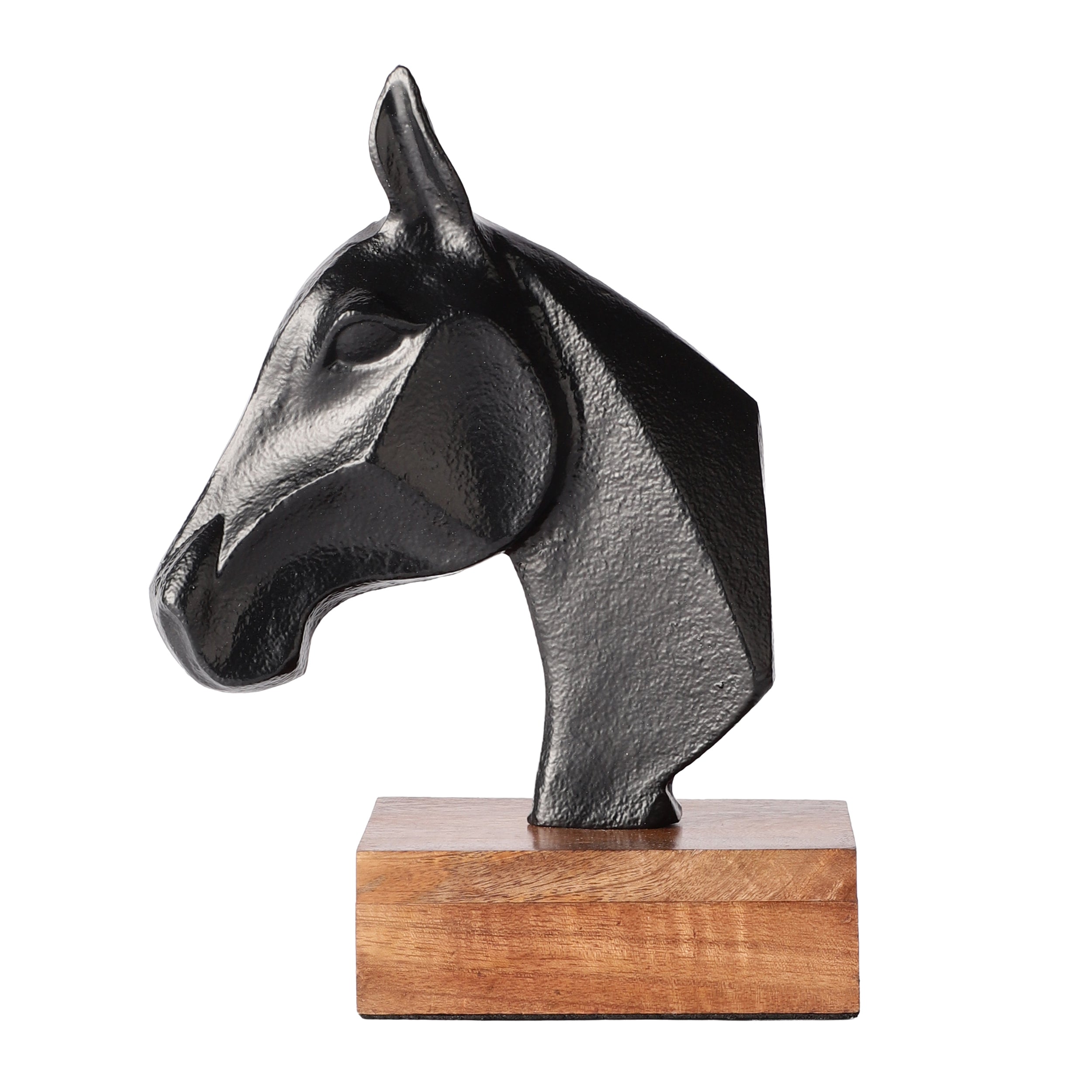 Black Stride Horse Décor Showpiece