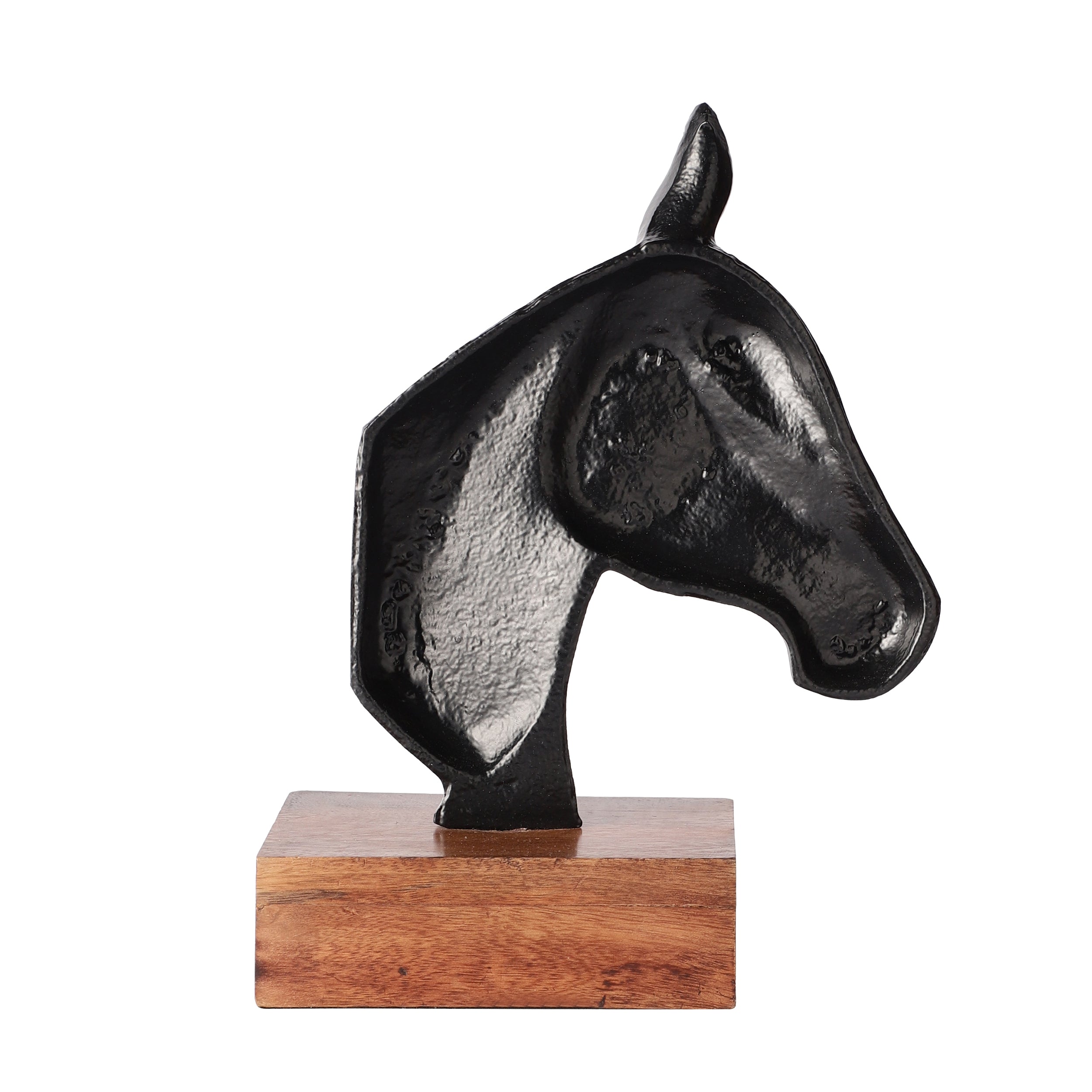 Black Stride Horse Décor Showpiece