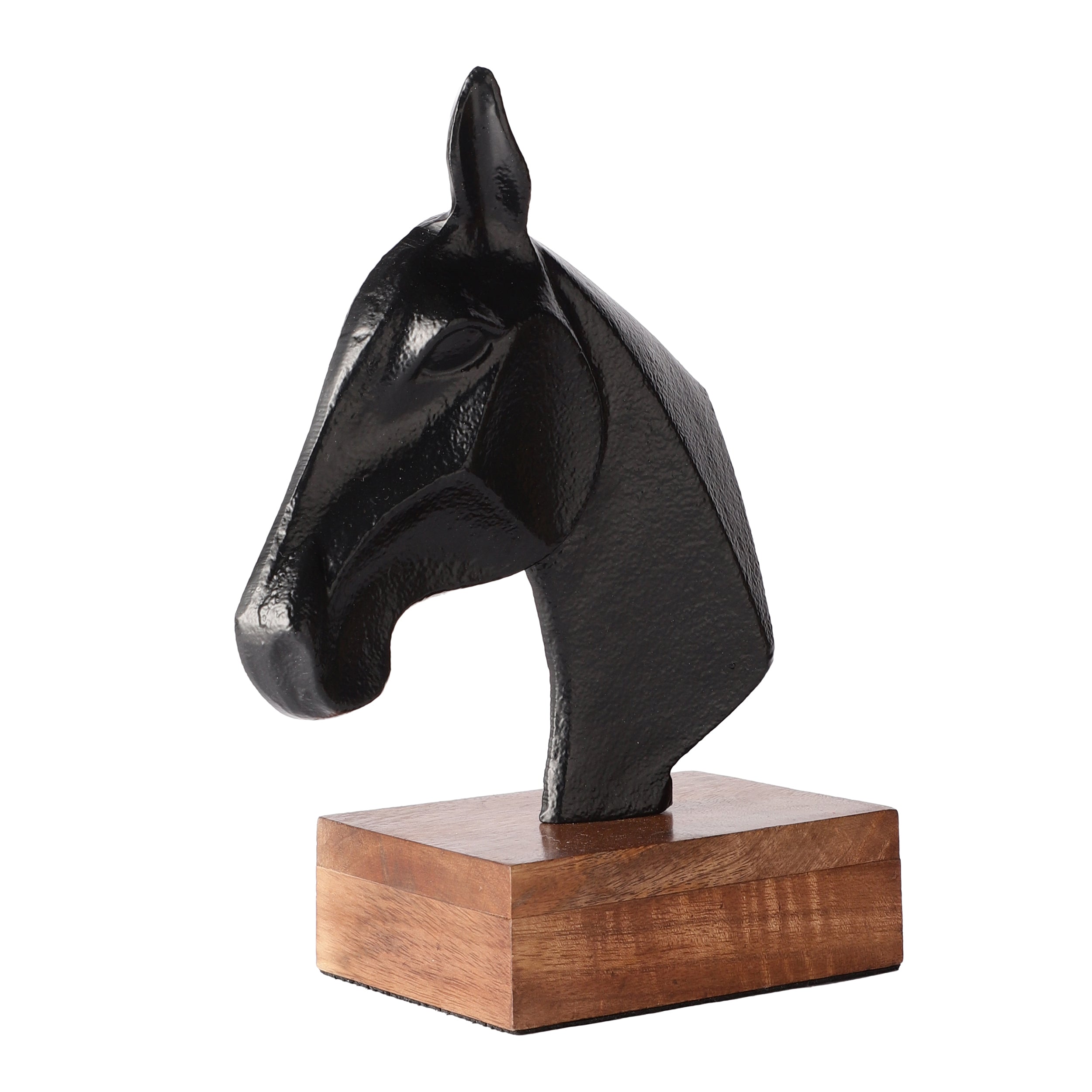 Black Stride Horse Décor Showpiece