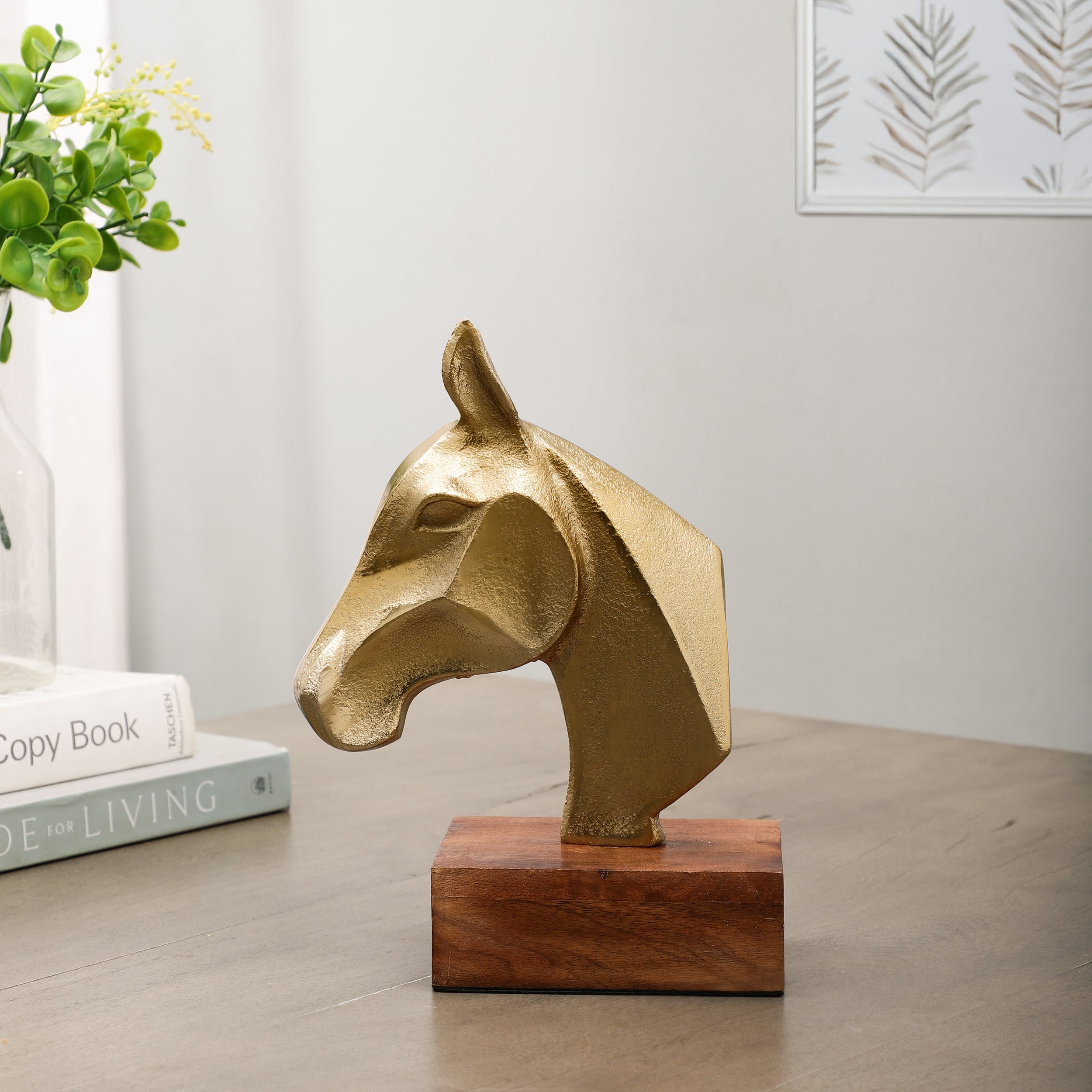 Gold Stride Horse Decor Showpiece