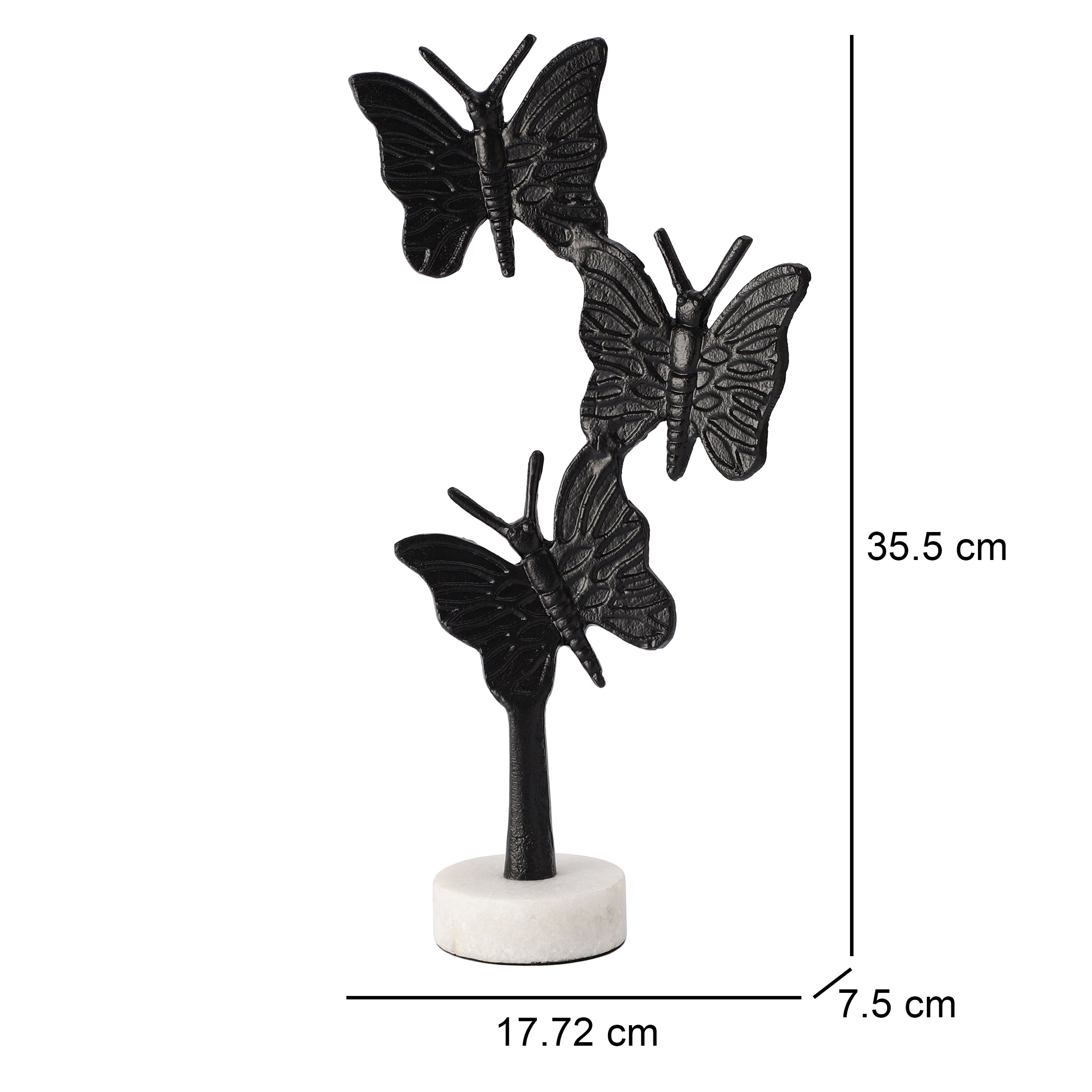 Black Twilight Wings Décor Figurine