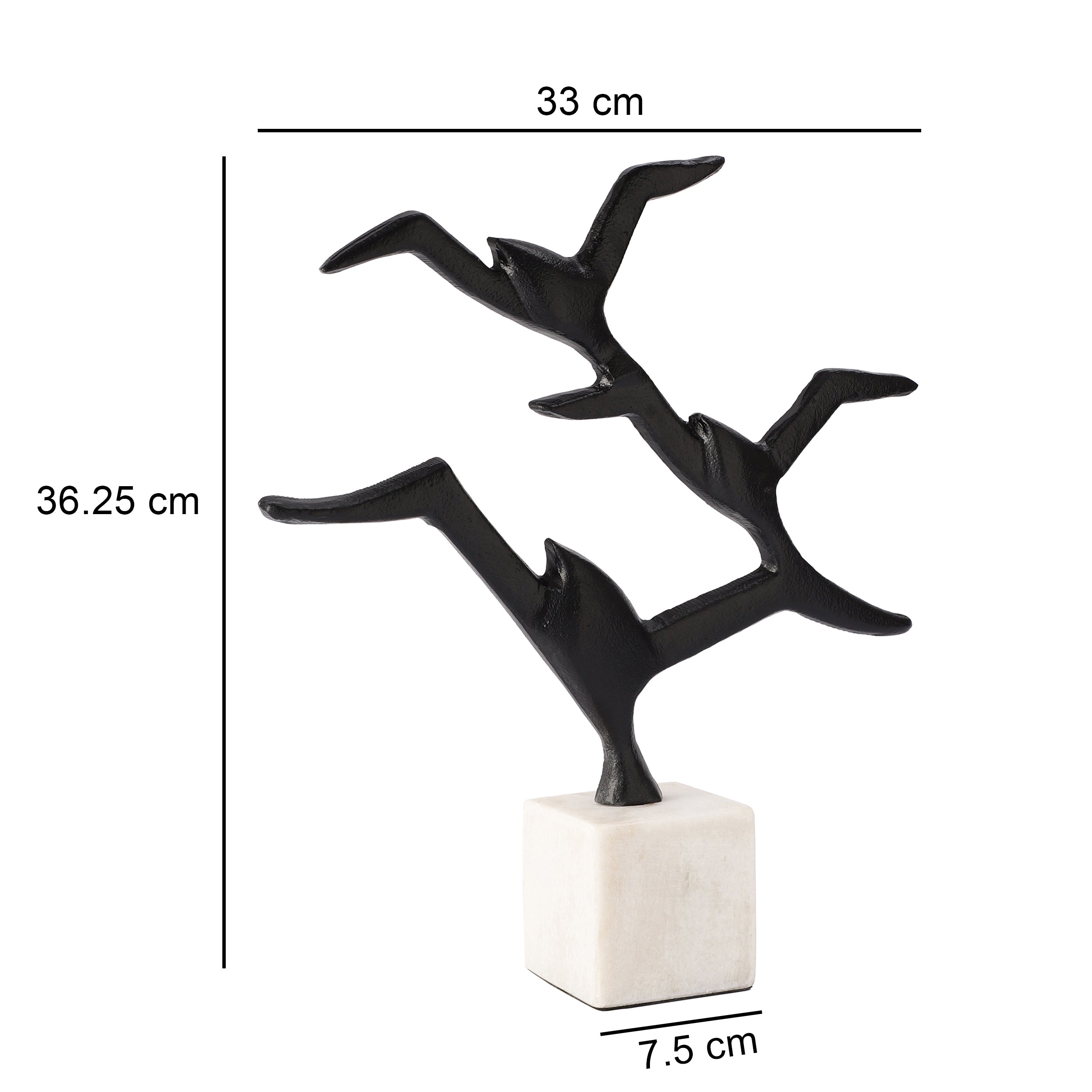 Black Royale Bird Décor Figurine