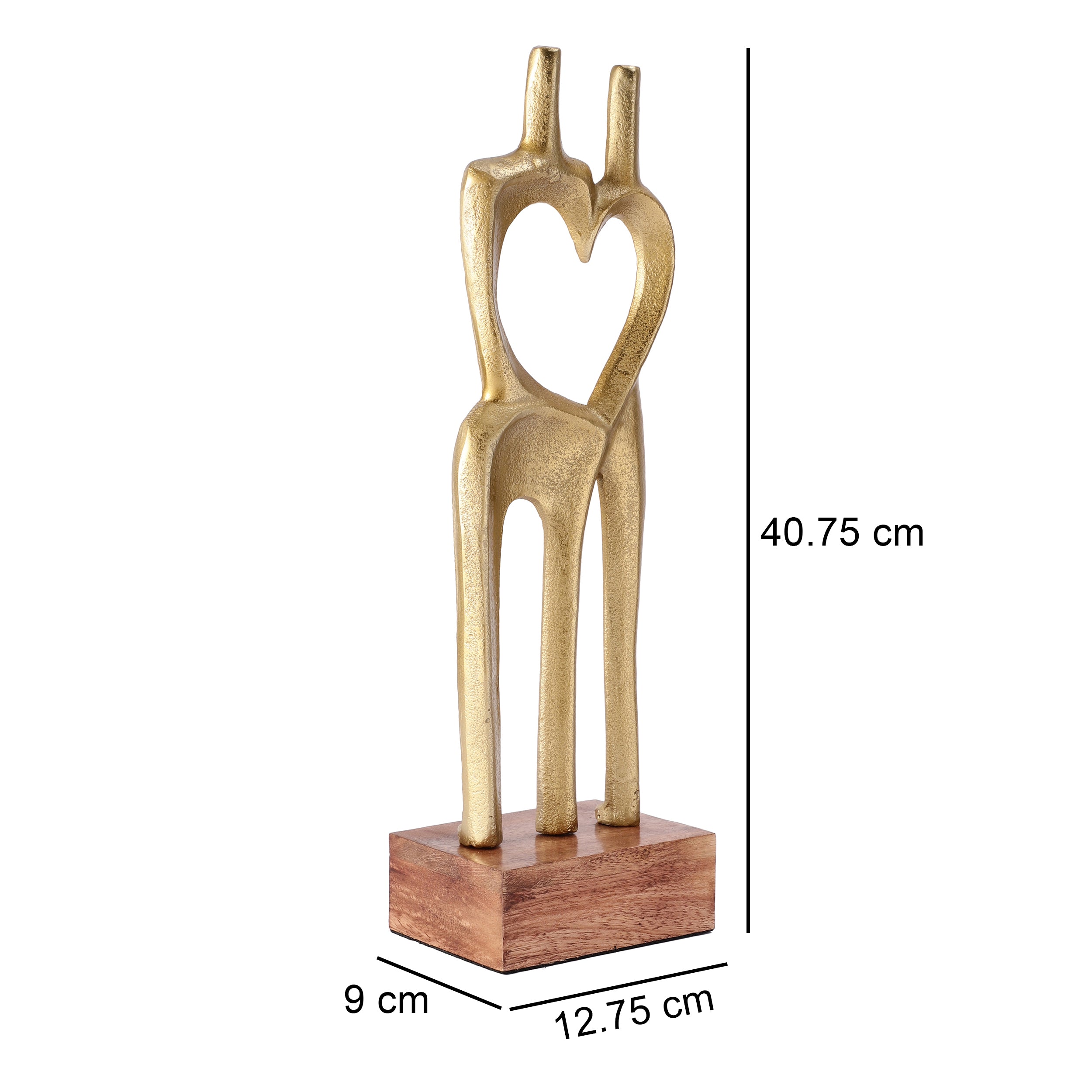 Gold Heartbound Decor Showpiece