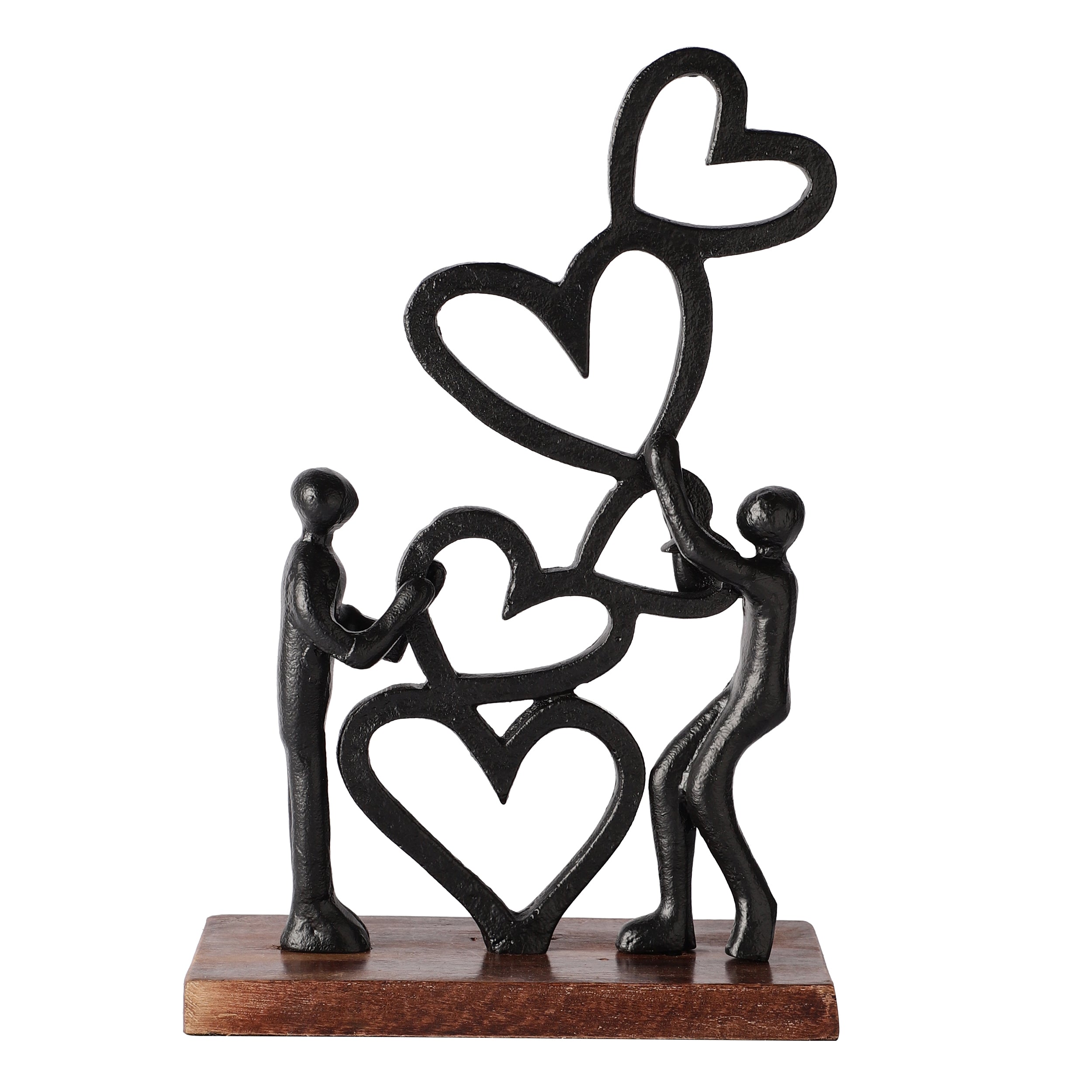 Black TriHeart Décor Figurine