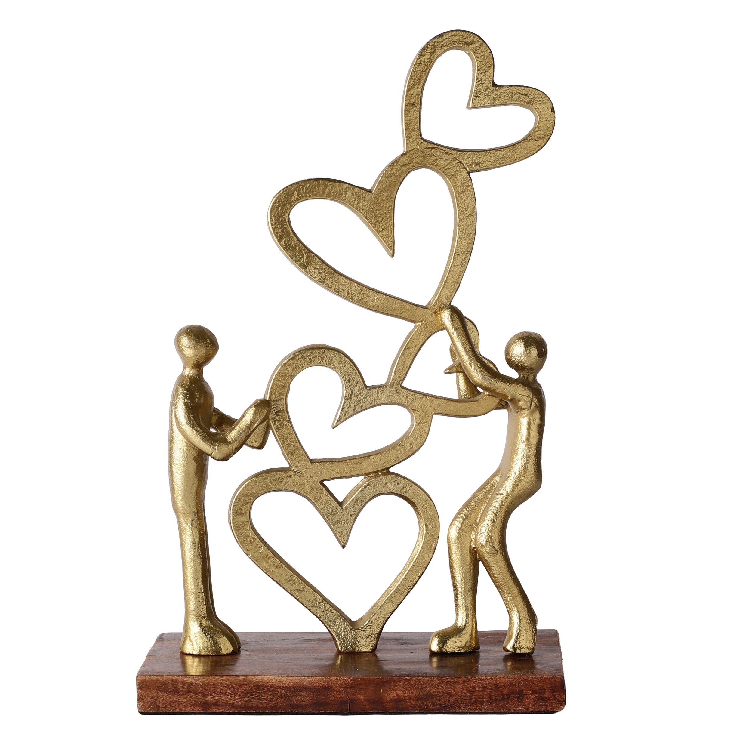 Gold TriHeart Décor Figurine