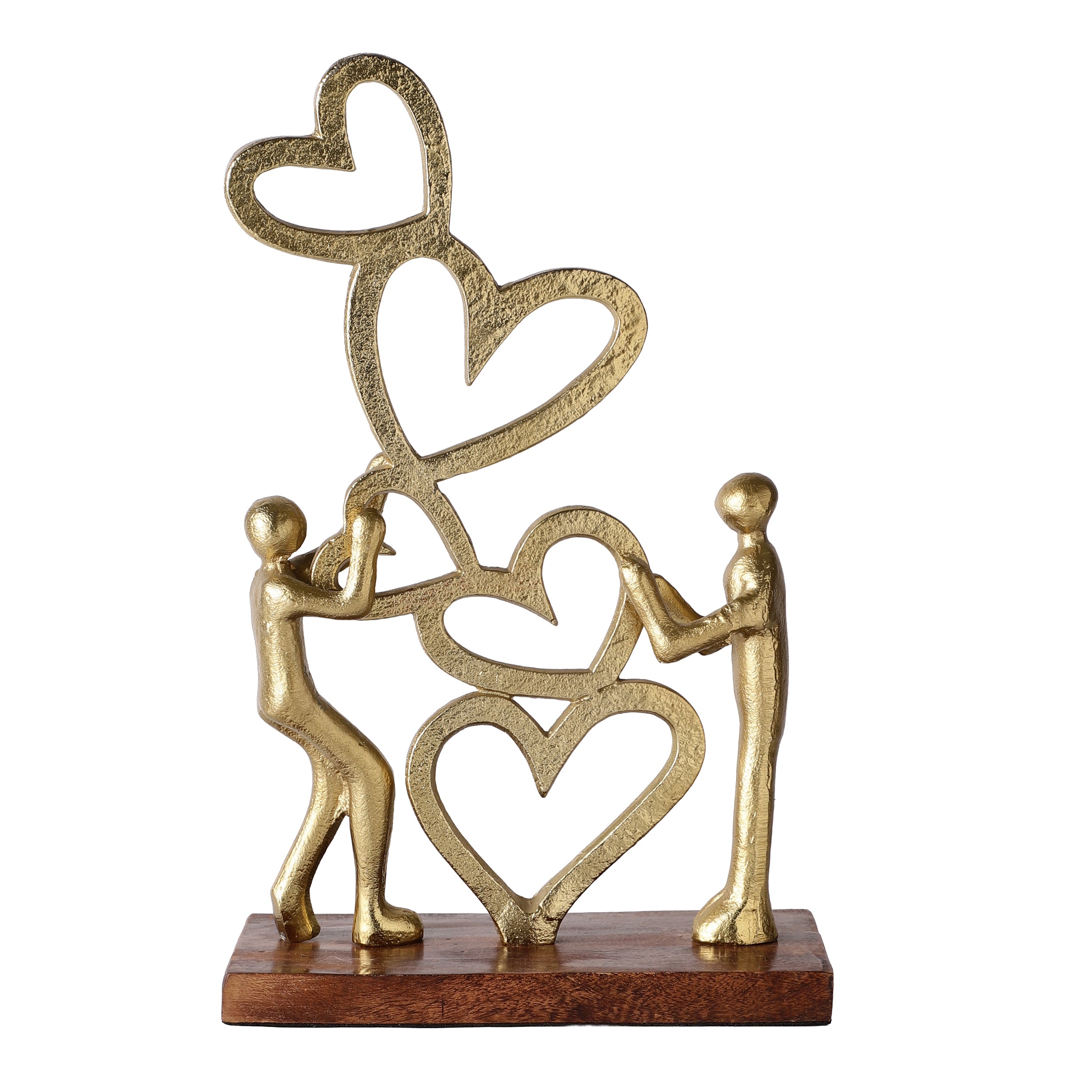 Gold TriHeart Décor Figurine