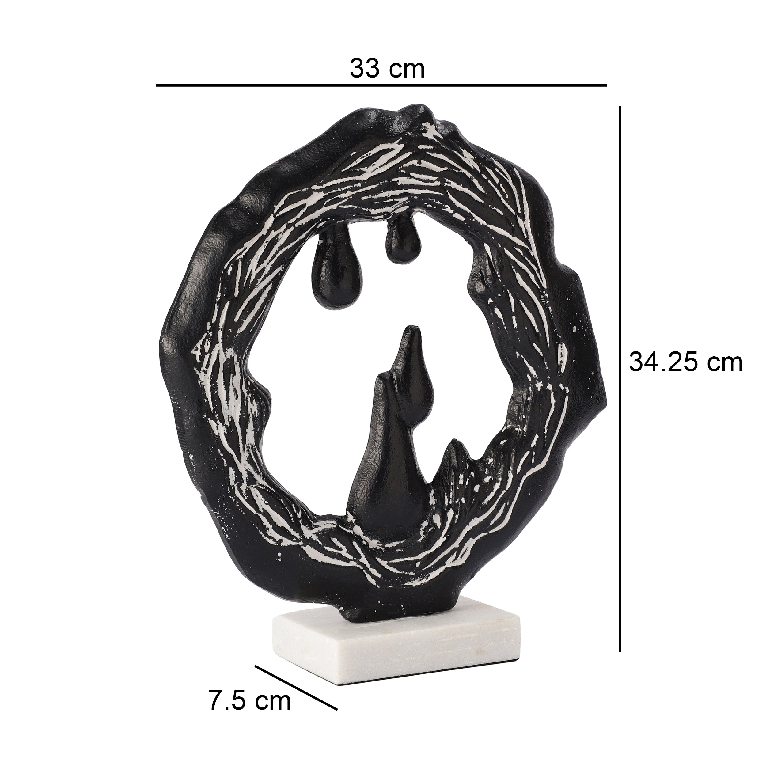 Black Liquid Auric Décor Showpiece