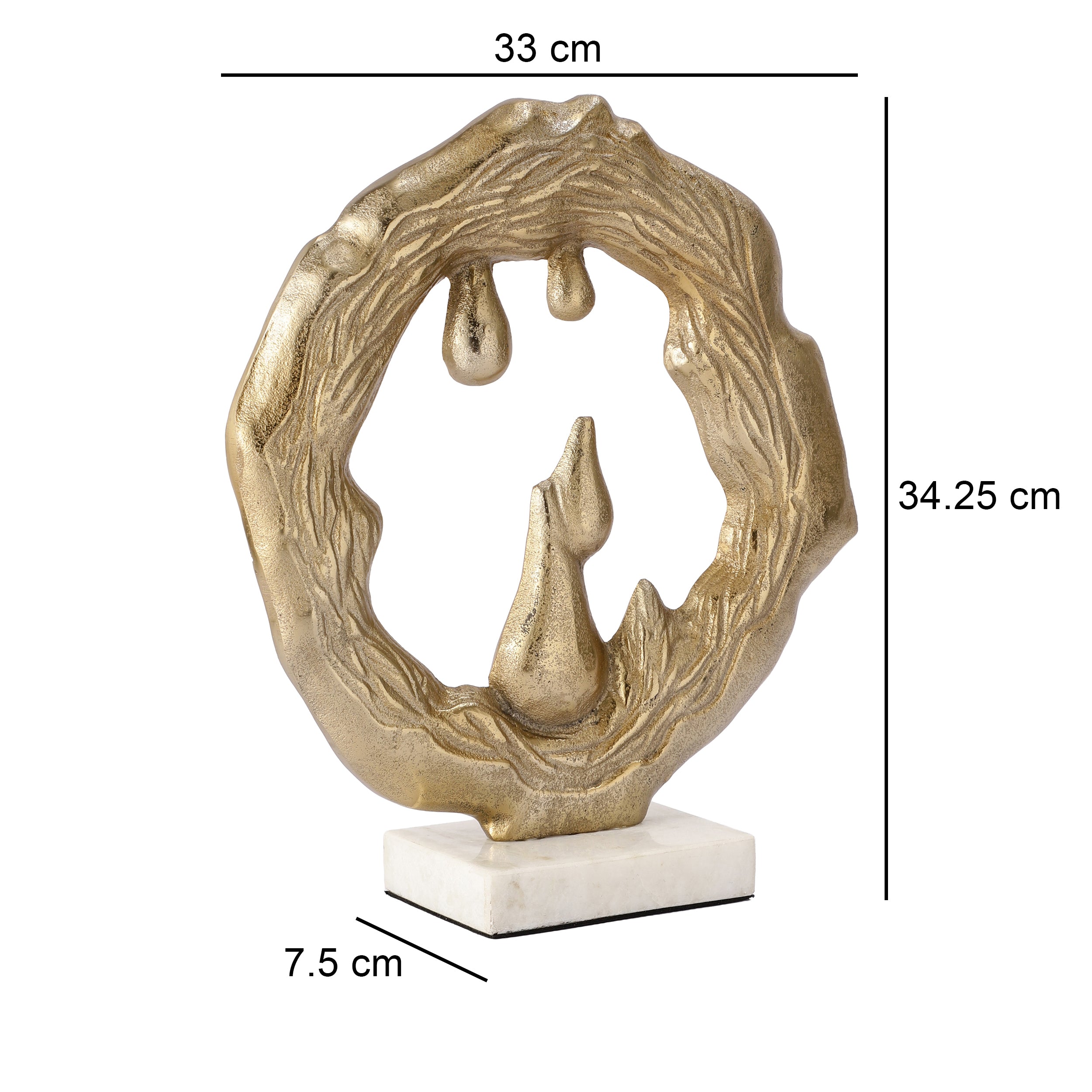 Gold Liquid Auric Décor Showpiece