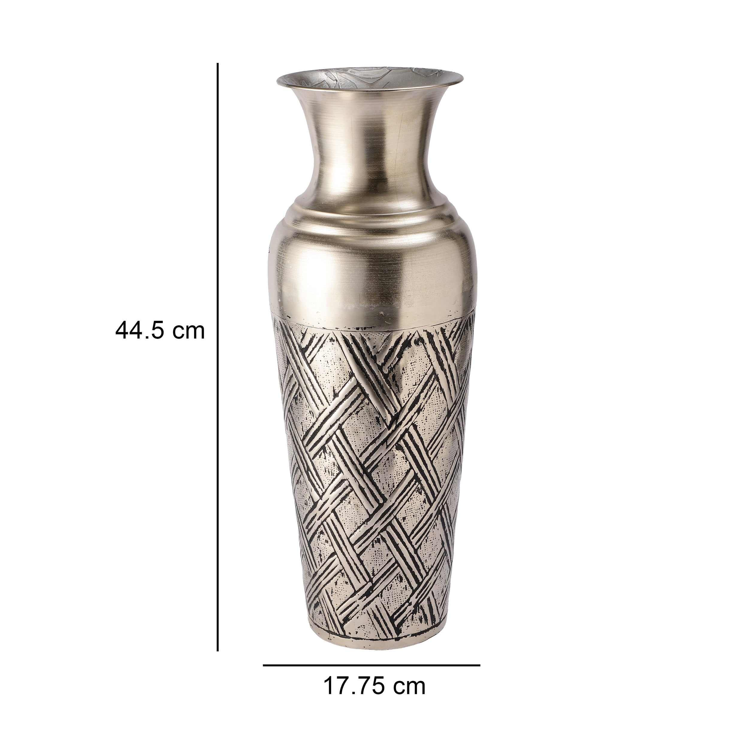 Silver Antique Décor Bloom Haven Flower Vase