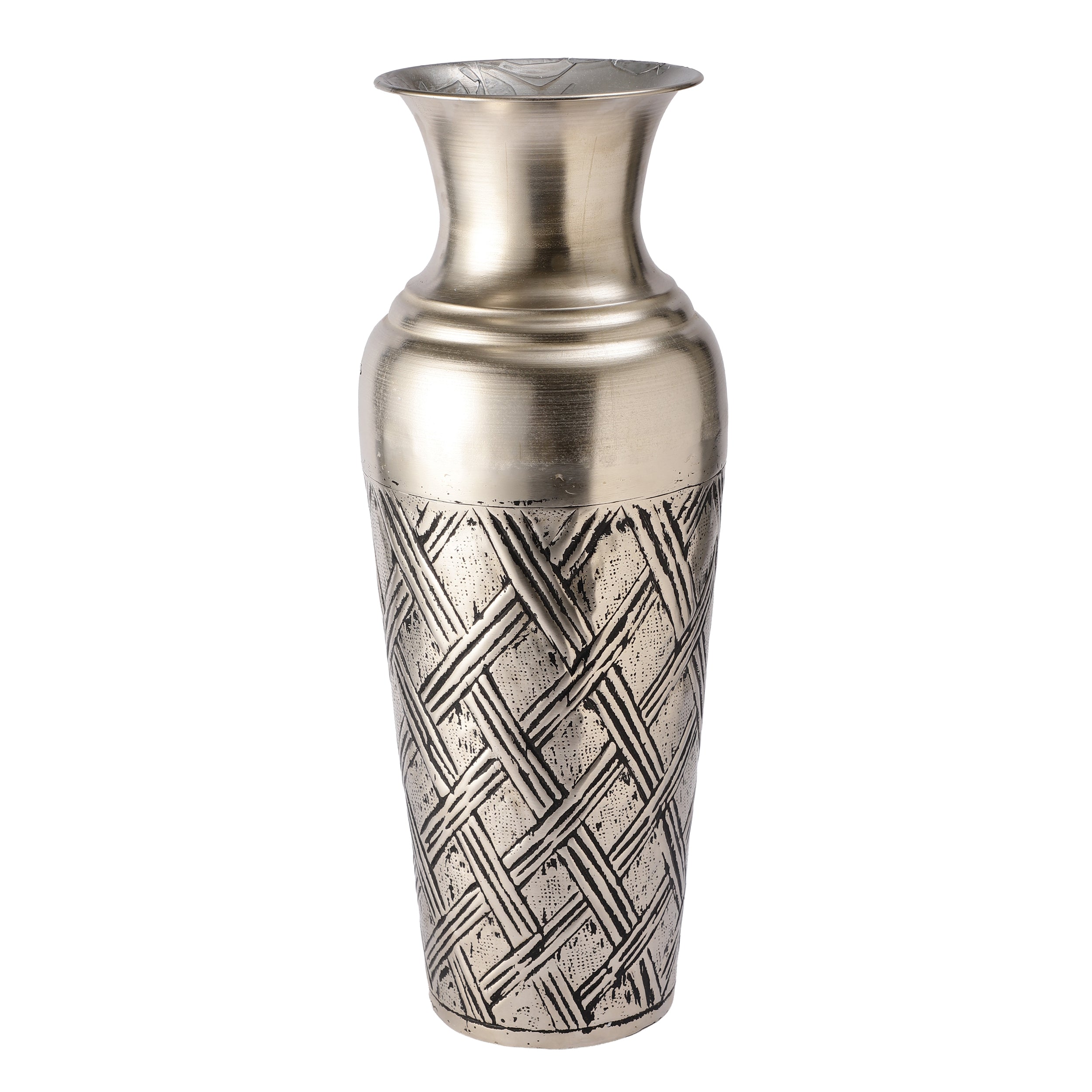 Silver Antique Décor Bloom Haven Flower Vase