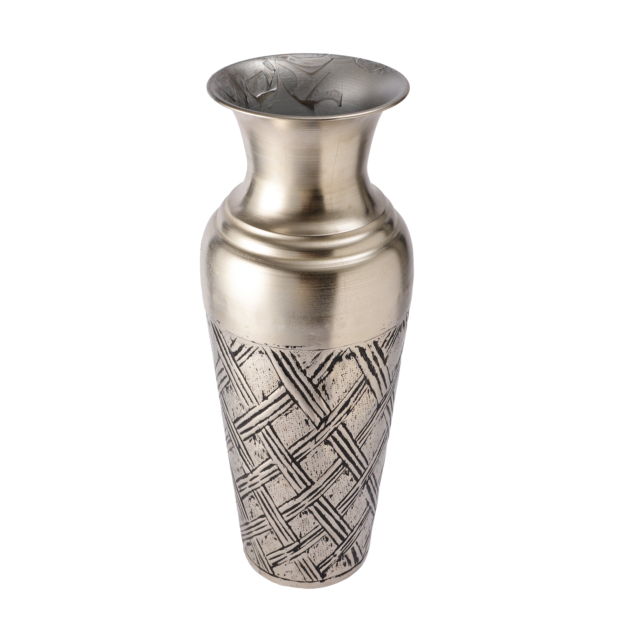 Silver Antique Décor Bloom Haven Flower Vase