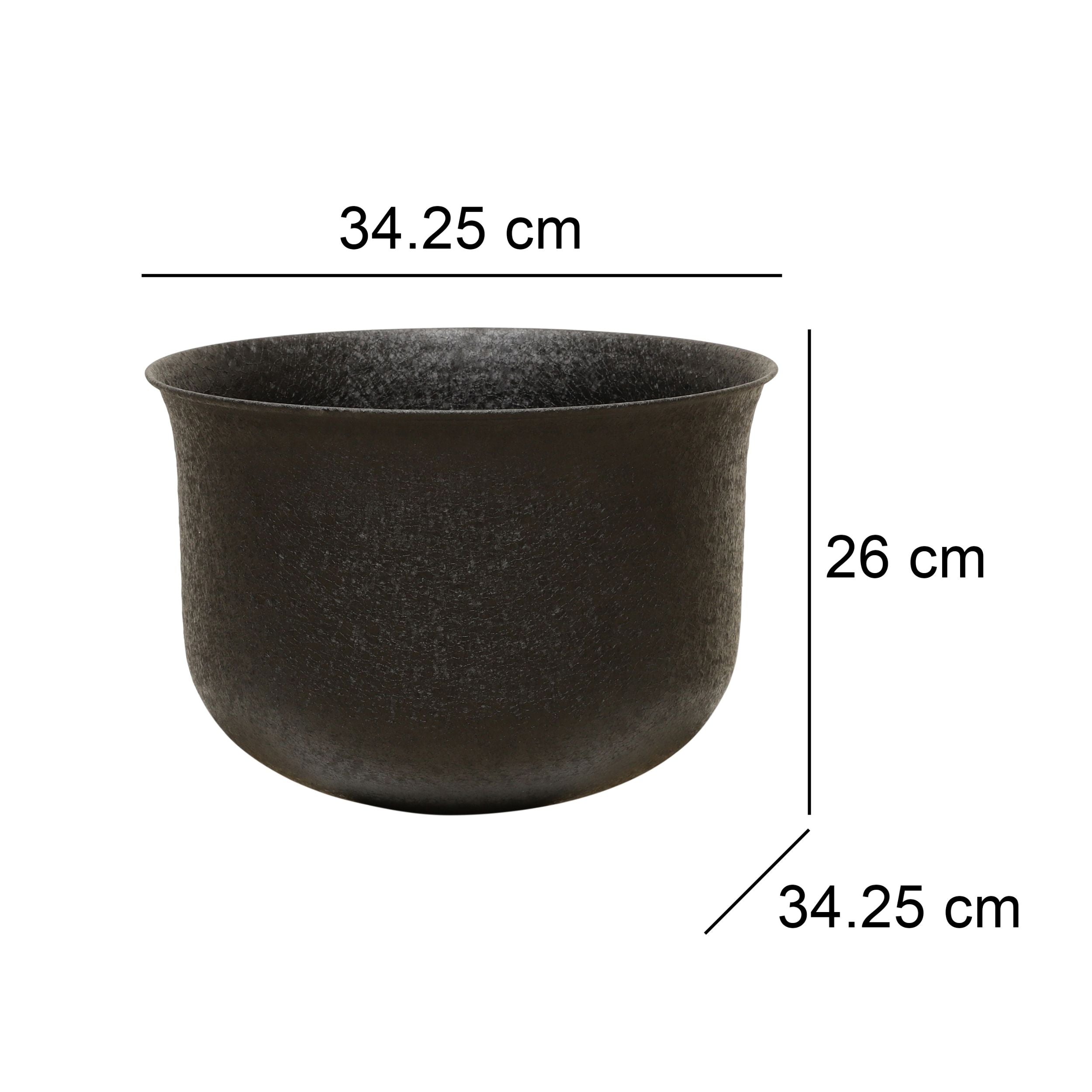 FloraNest Black Medium Garden Planter/Pot Indoor & Outdoor