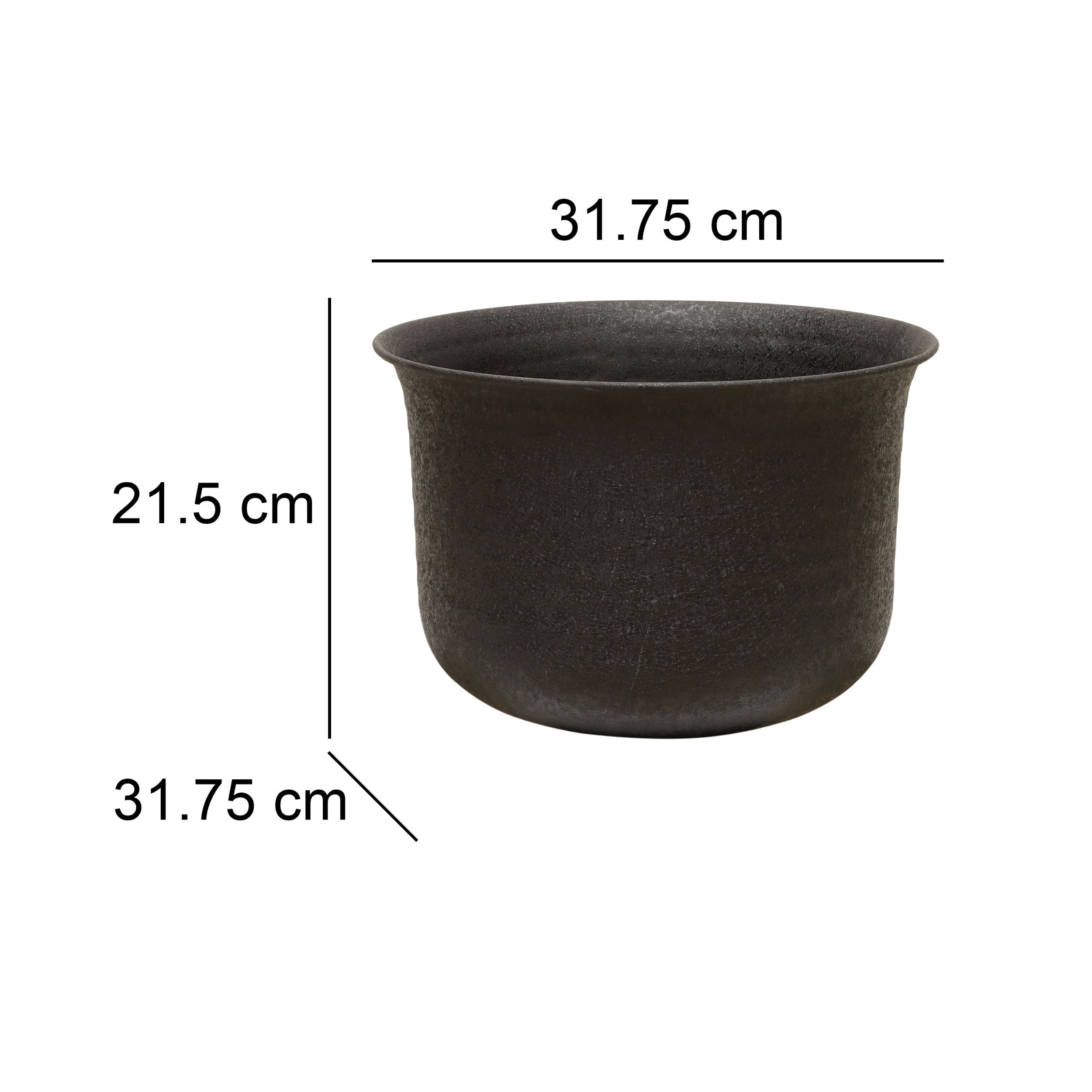 FloraNest Black Small Garden Planter/Pot Indoor & Outdoor