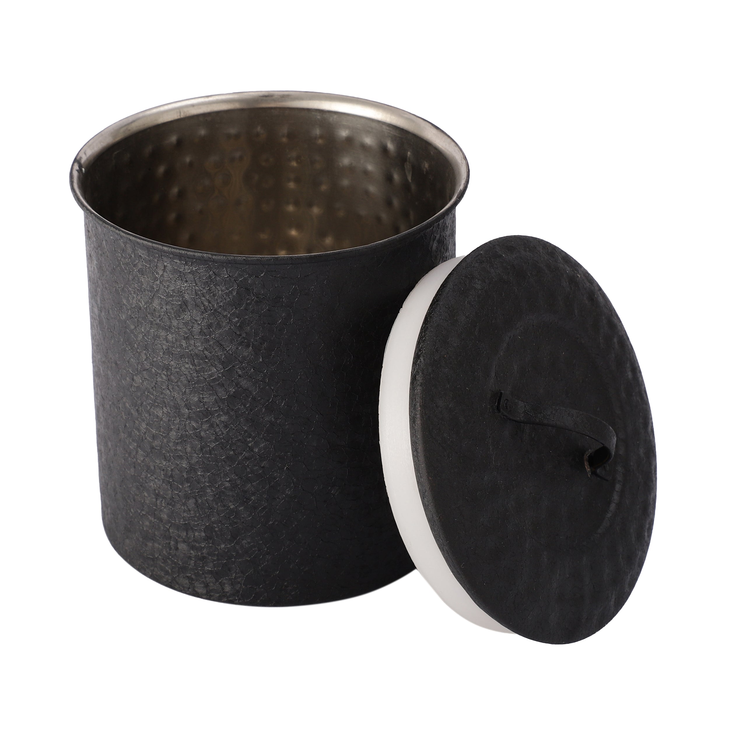 Stainless Steel Black SnackStash Kitchen Storage Canister Set of 4