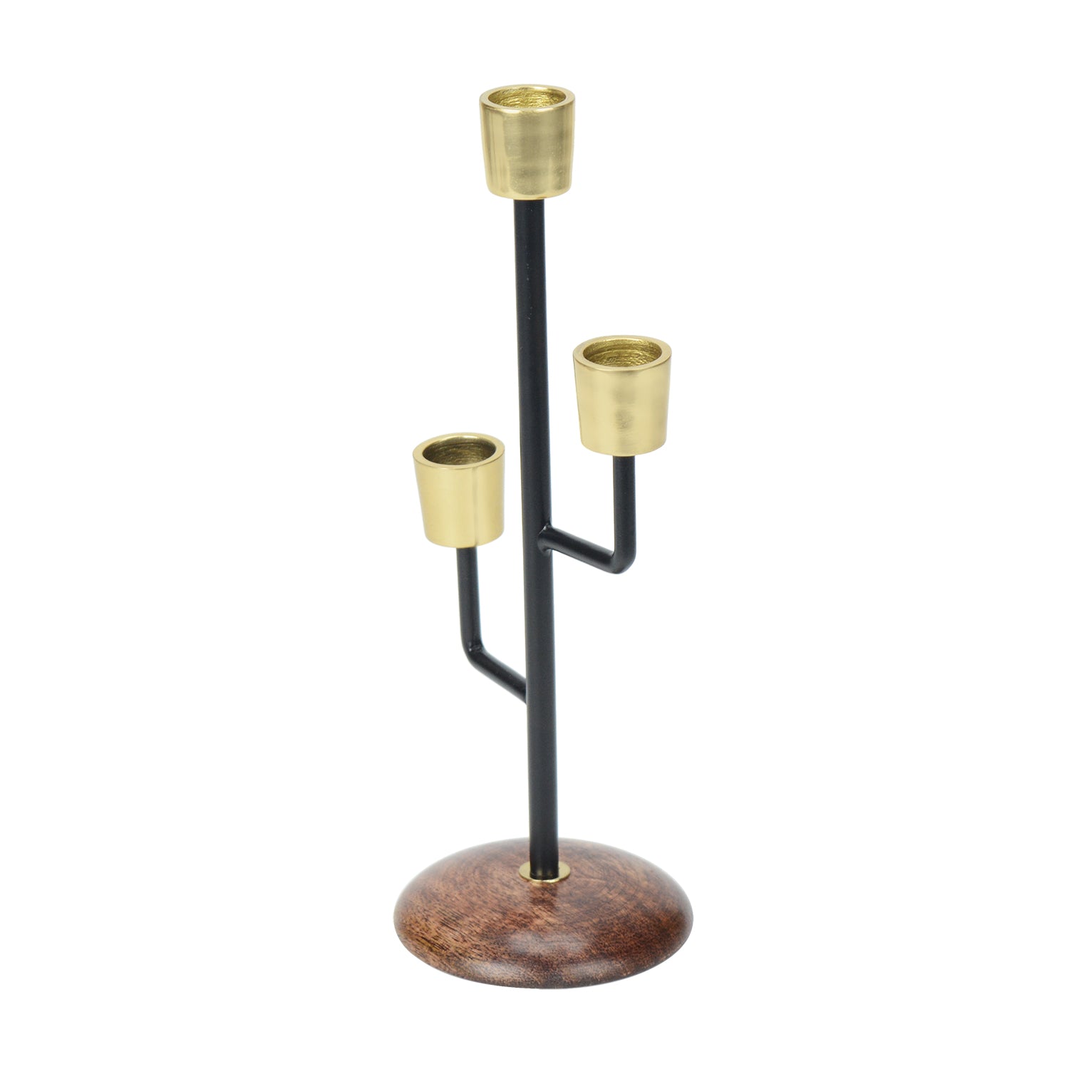 Mystique Black Triple Candle Holder