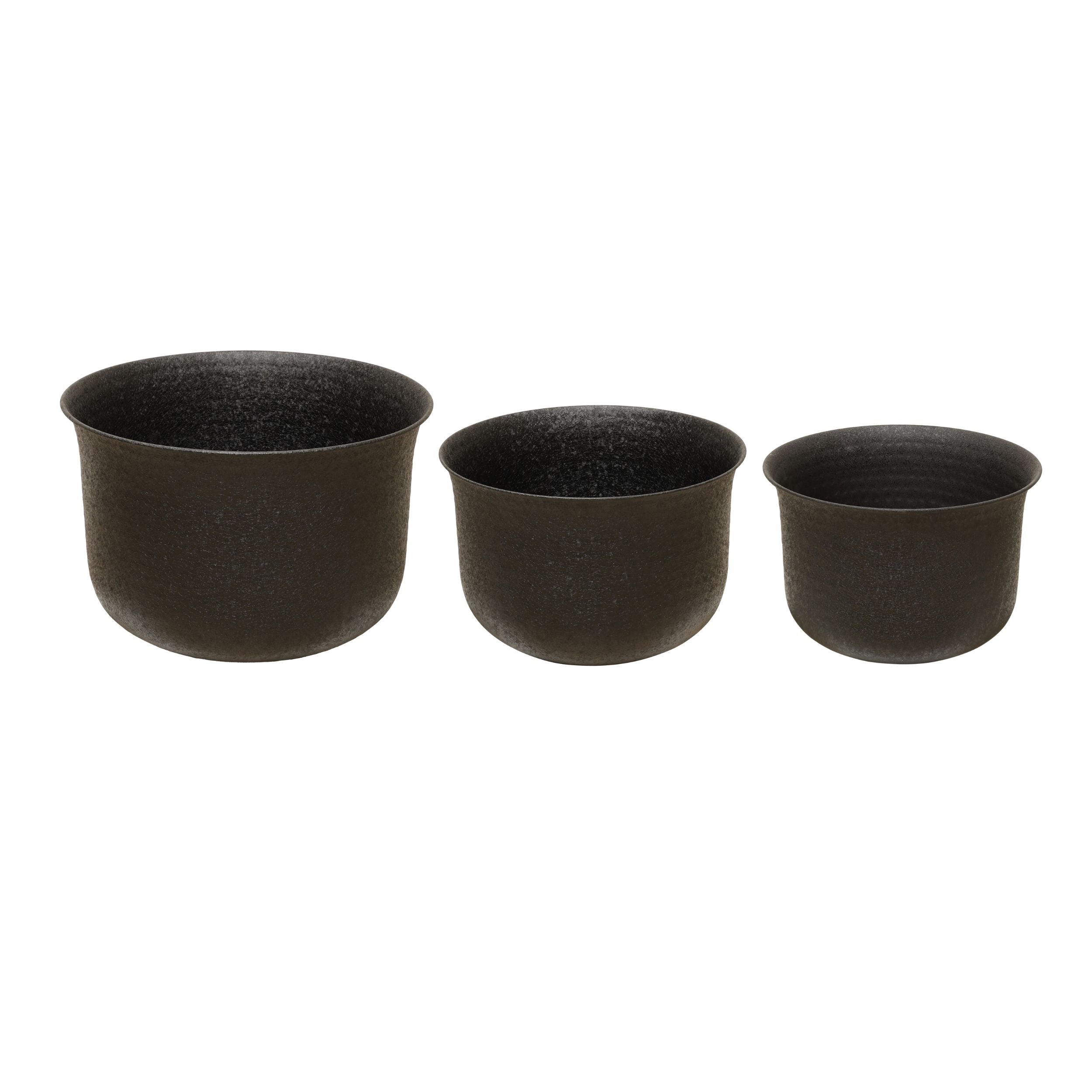 GrowNova Black Garden Planter/Pot Set Of 3 - Indoor & Outdoor