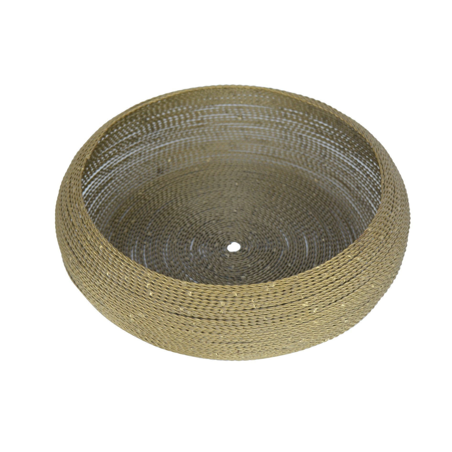 Metallic Round Gold Fruit Basket/Bowl Medium