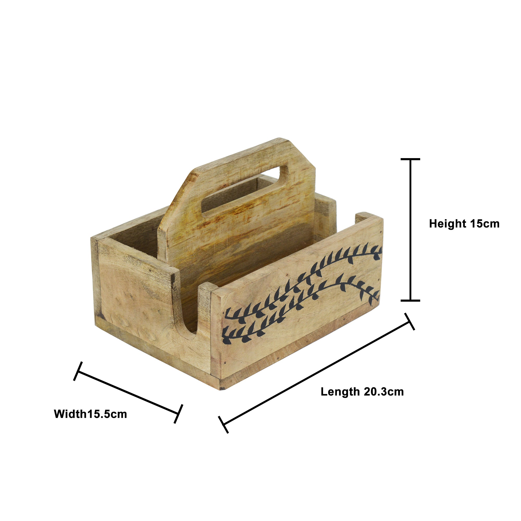 WoodFlow Duo Cutlery Stand with Napkin Holder