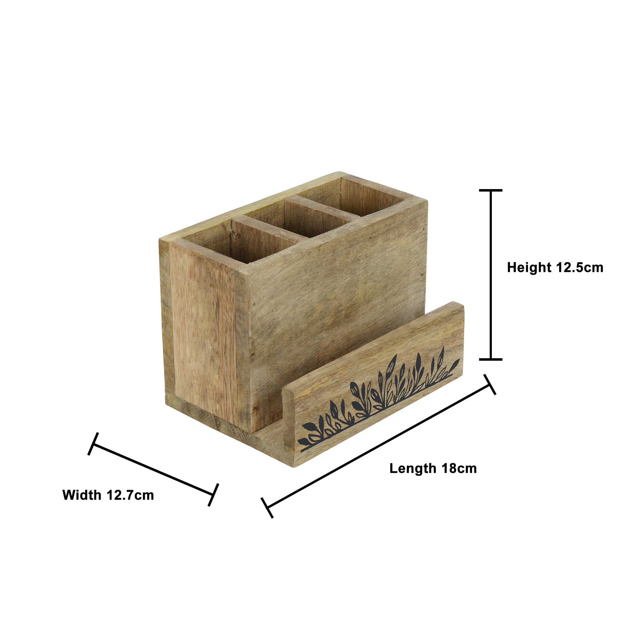 Wood Wave Cutlery Stand with Napkin Holder