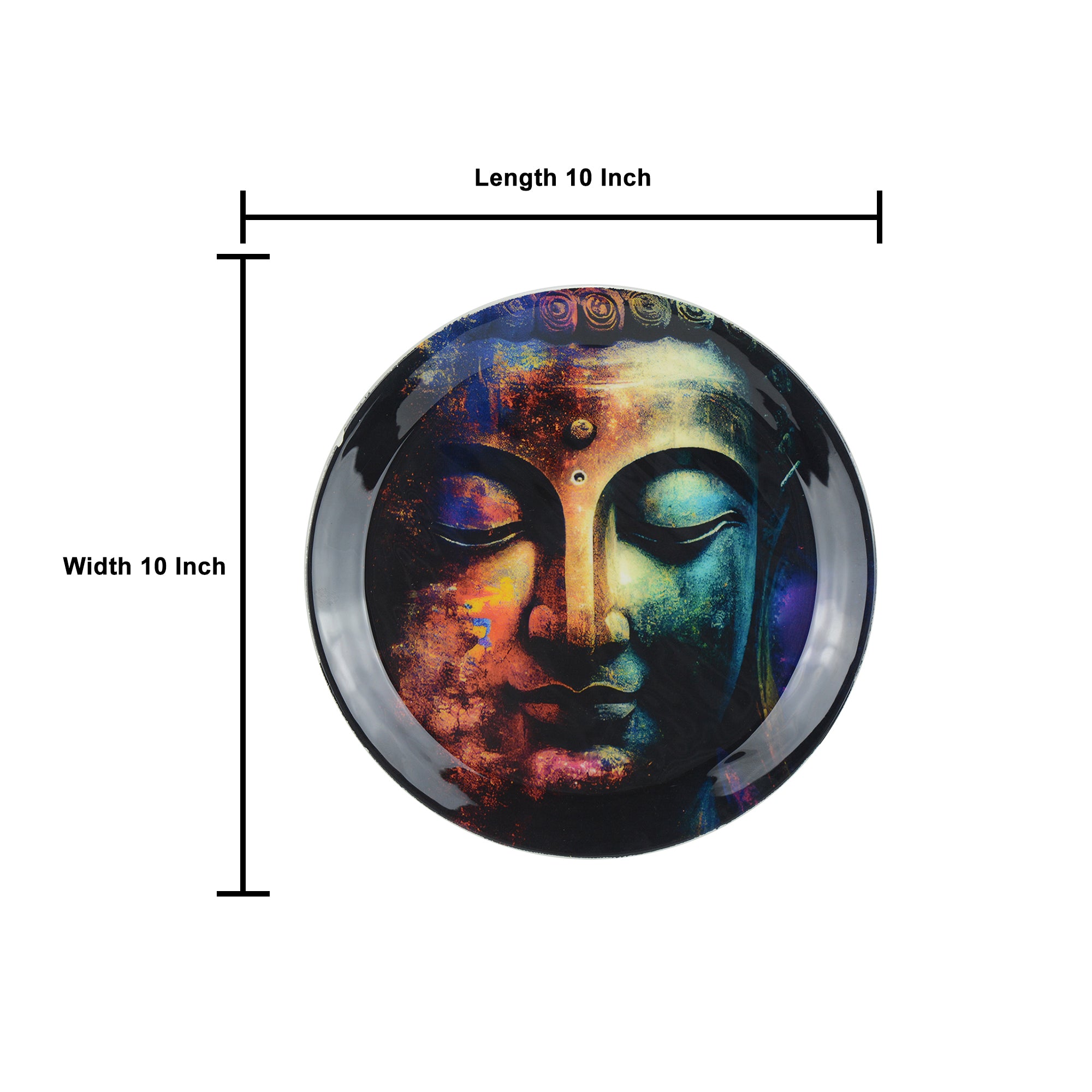 Mindfulness Buddha Metal Wall Décor Plate