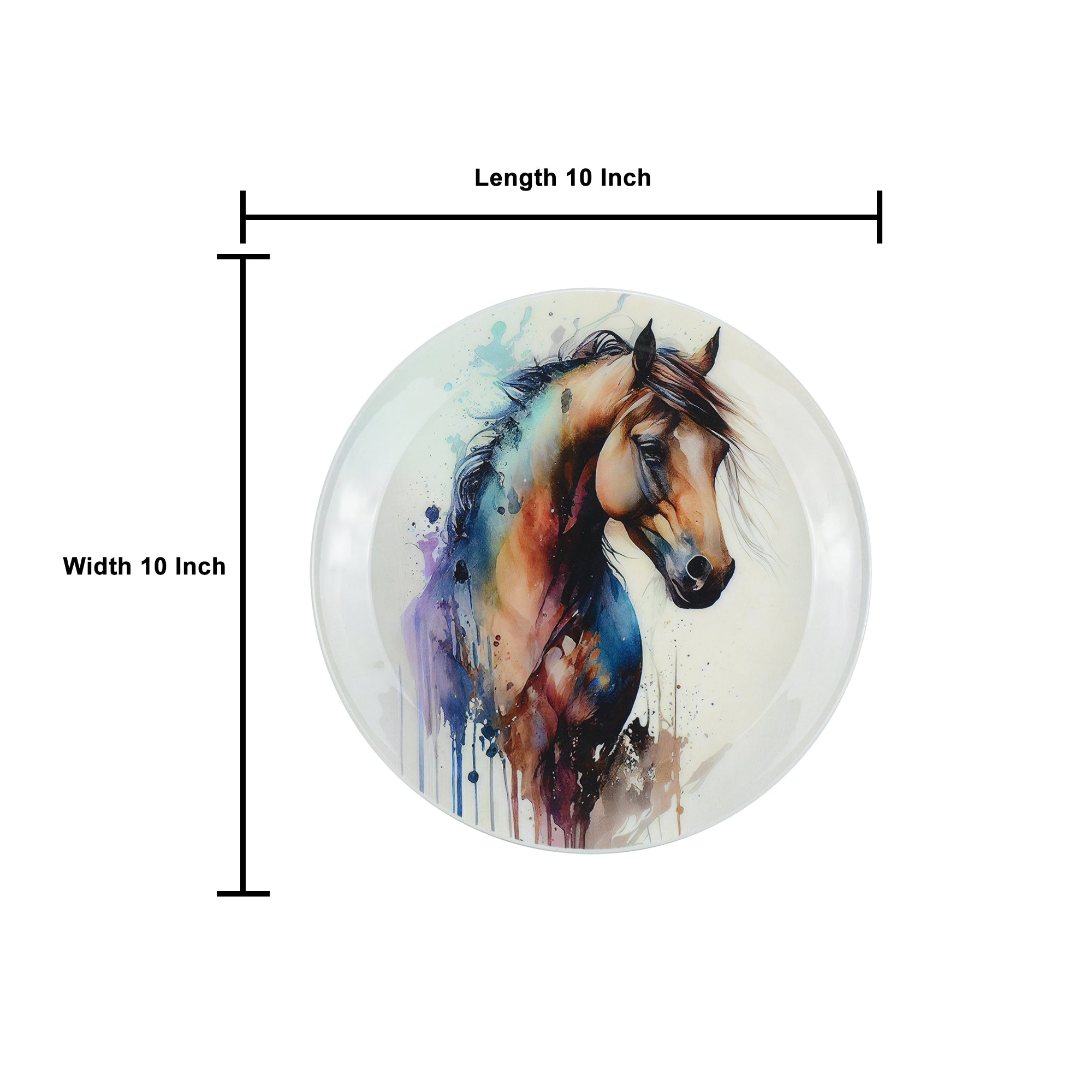 Stallion Horse Metal Wall Décor Plate