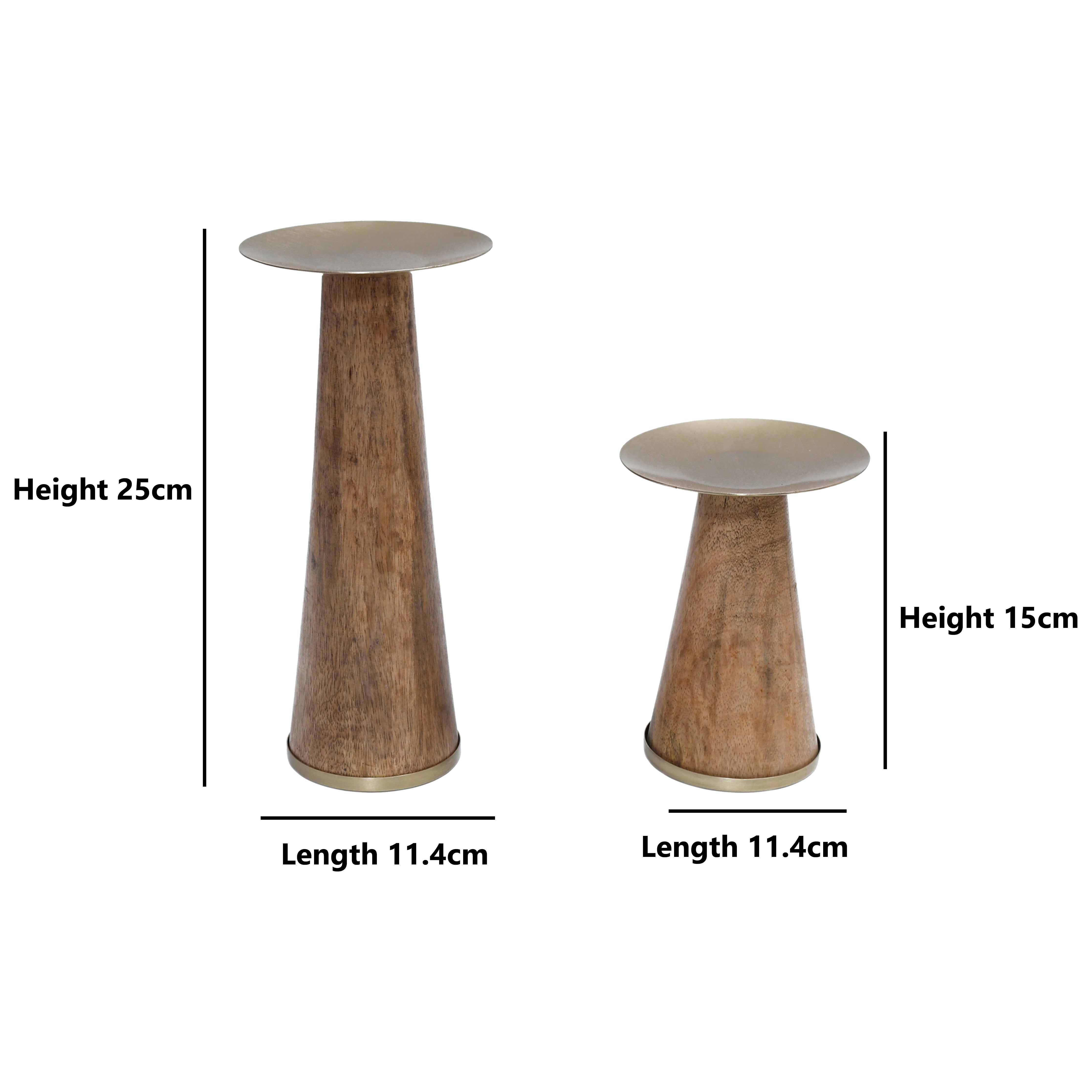 Innovare Wooden Pillar Holder Set
