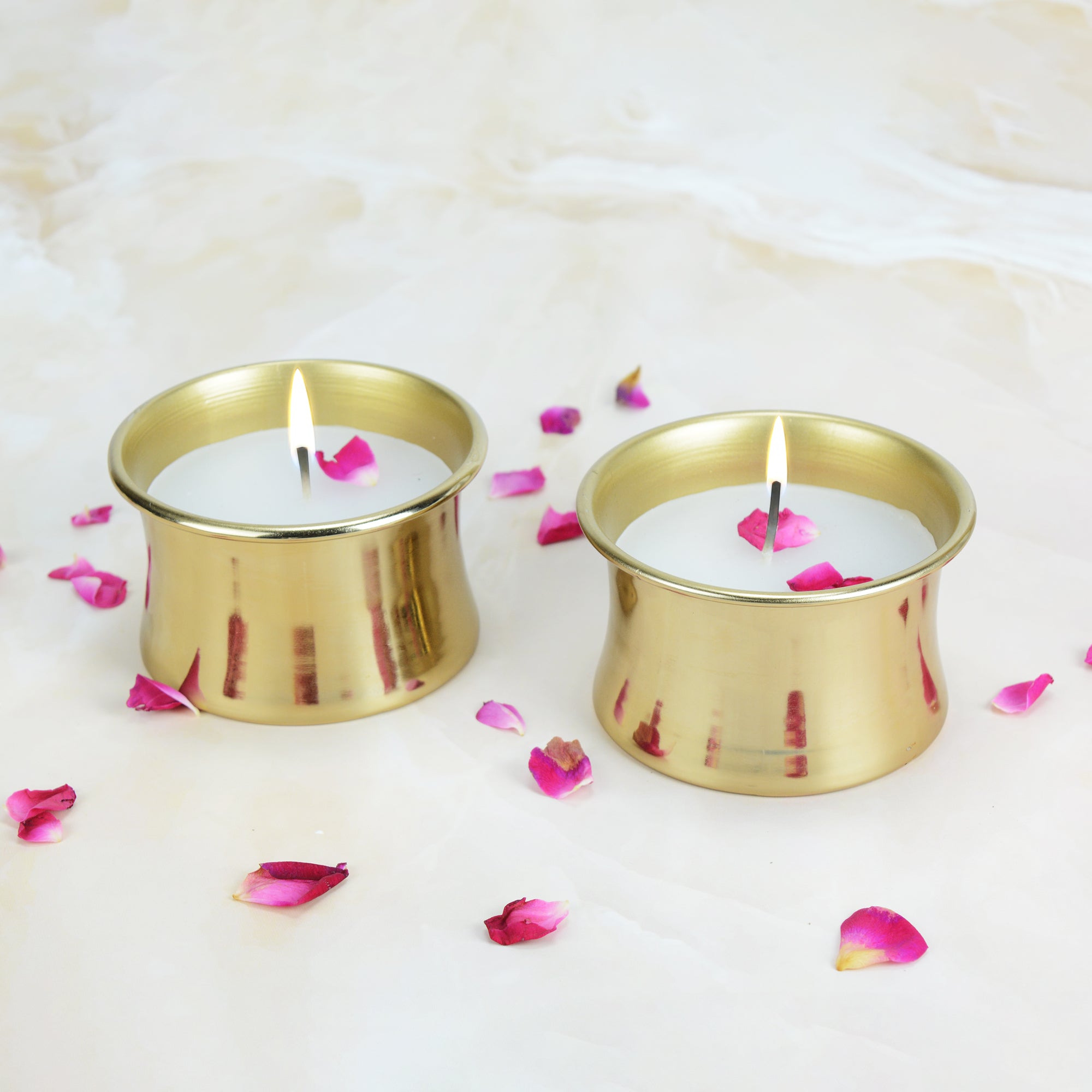 2 Pc Cosmos Scented Metal Candle Jar Set