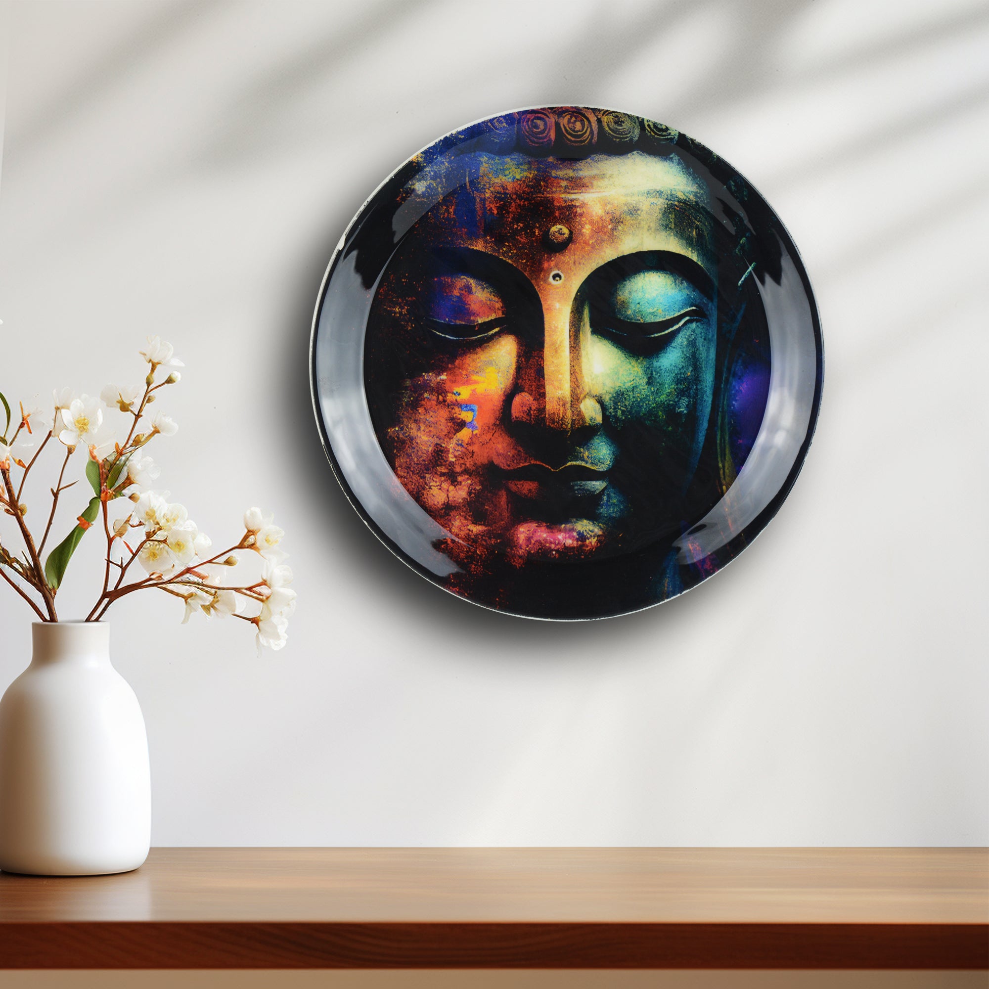 Mindfulness Buddha Metal Wall Décor Plate