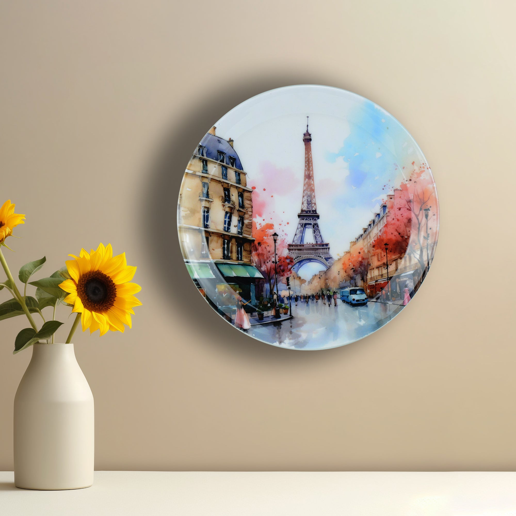 Gustave Eiffel's Tower Metal Wall Décor Plate