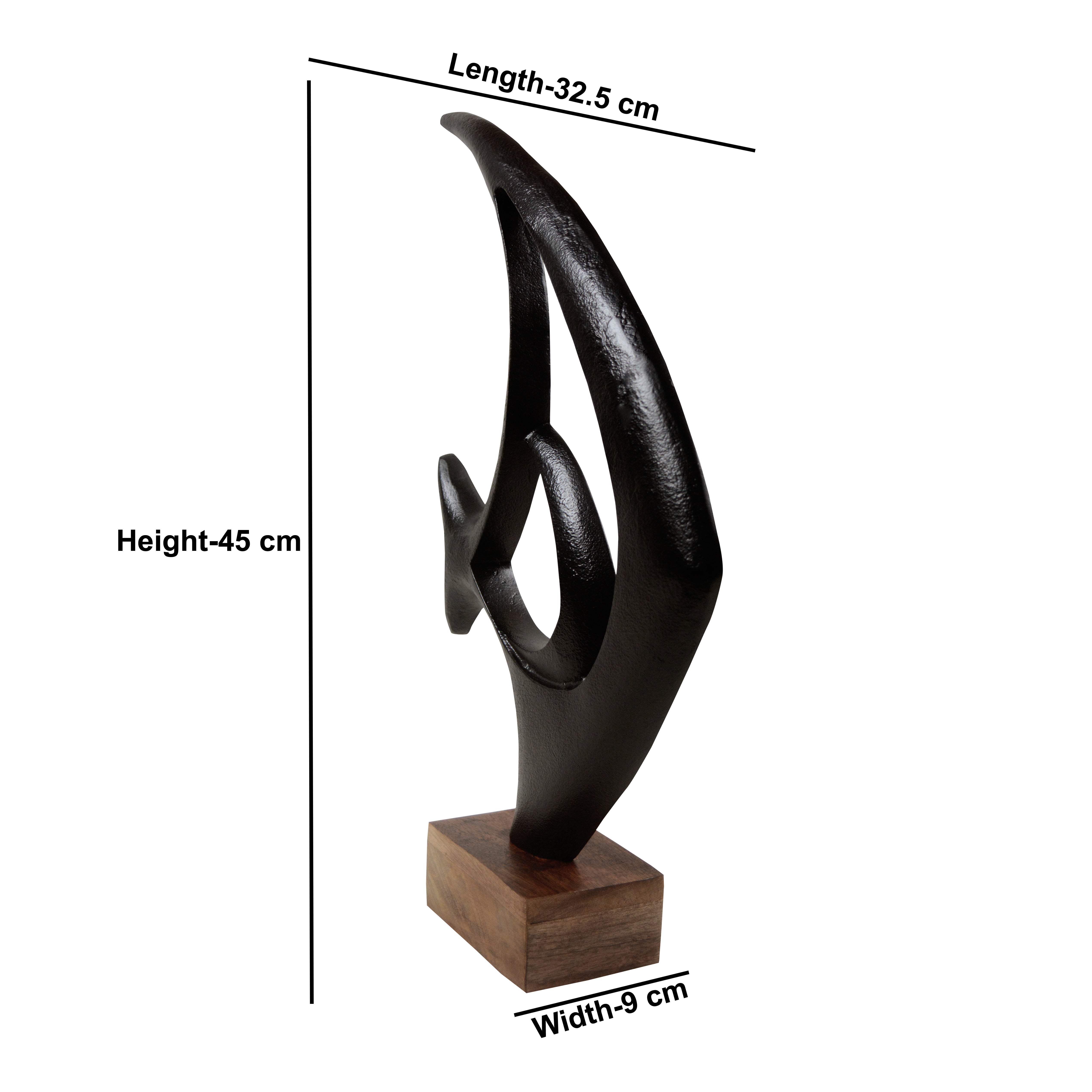 Black Finish Fish Figurine