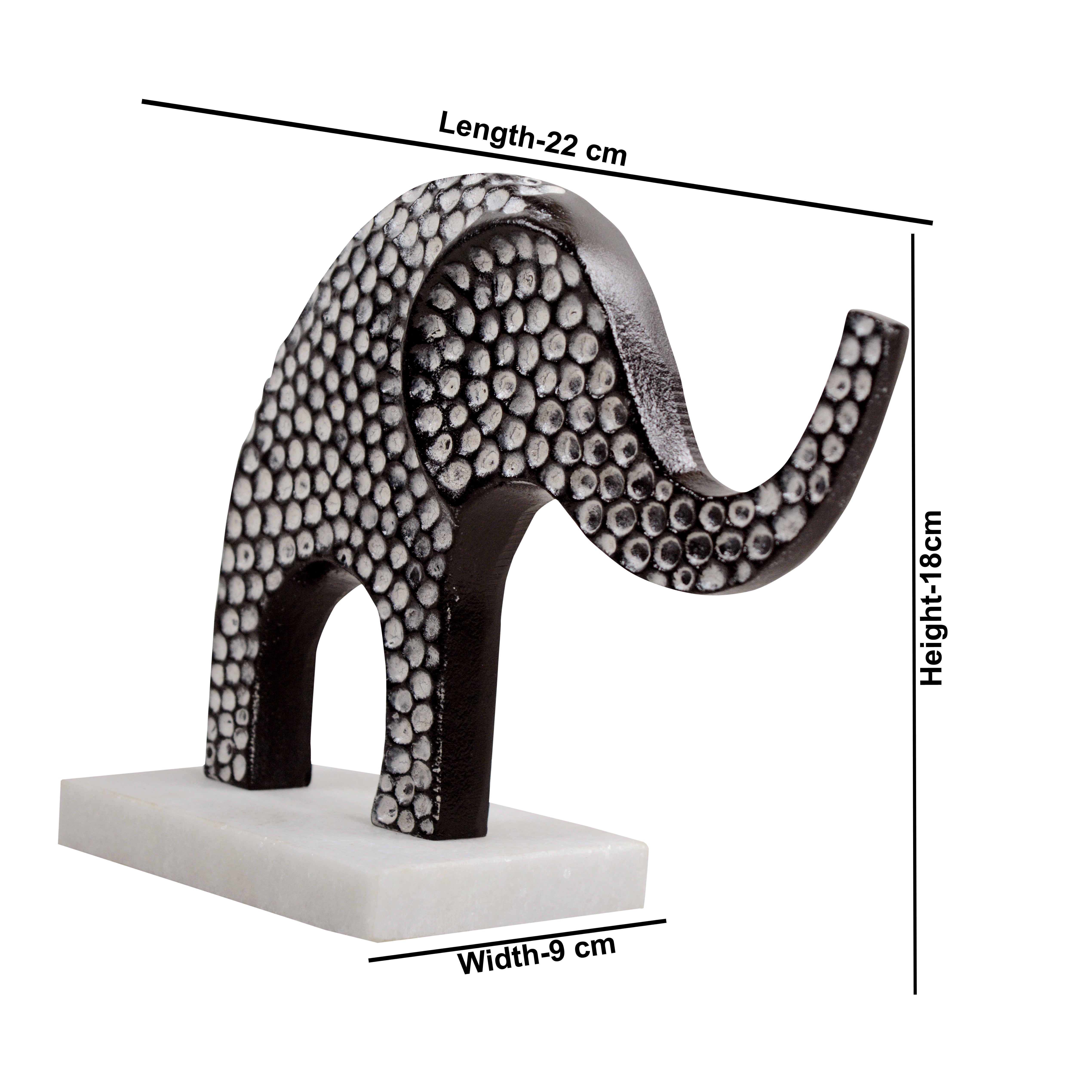 Black Savanna Sentinel Elephant Sculpture