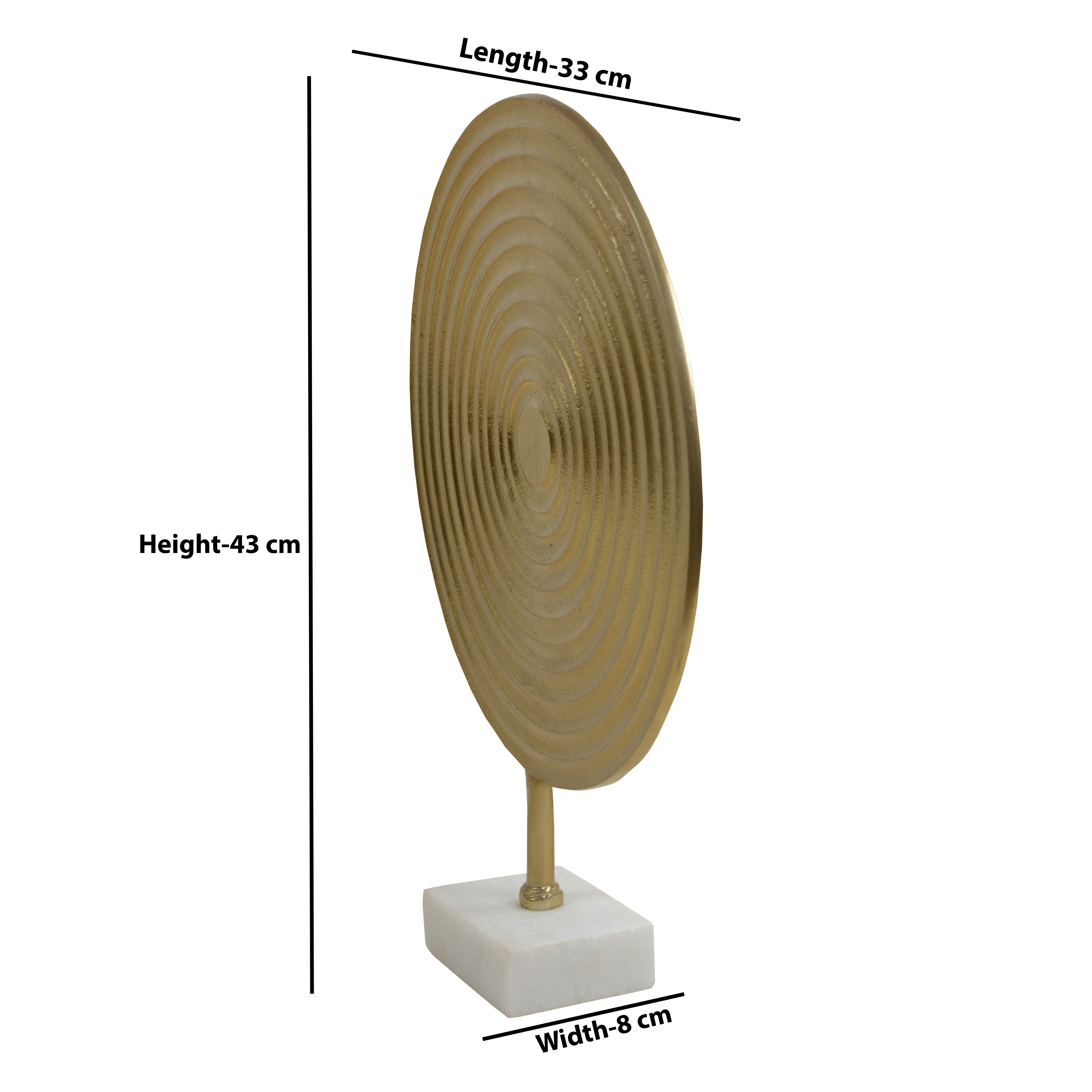 Golden Sacred Spiral Decorative Showpiece