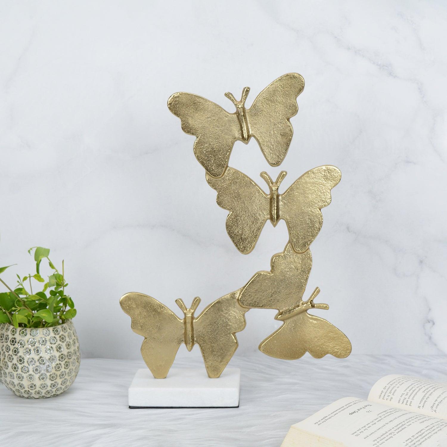 Flutter Gold Butterfly Sculpture