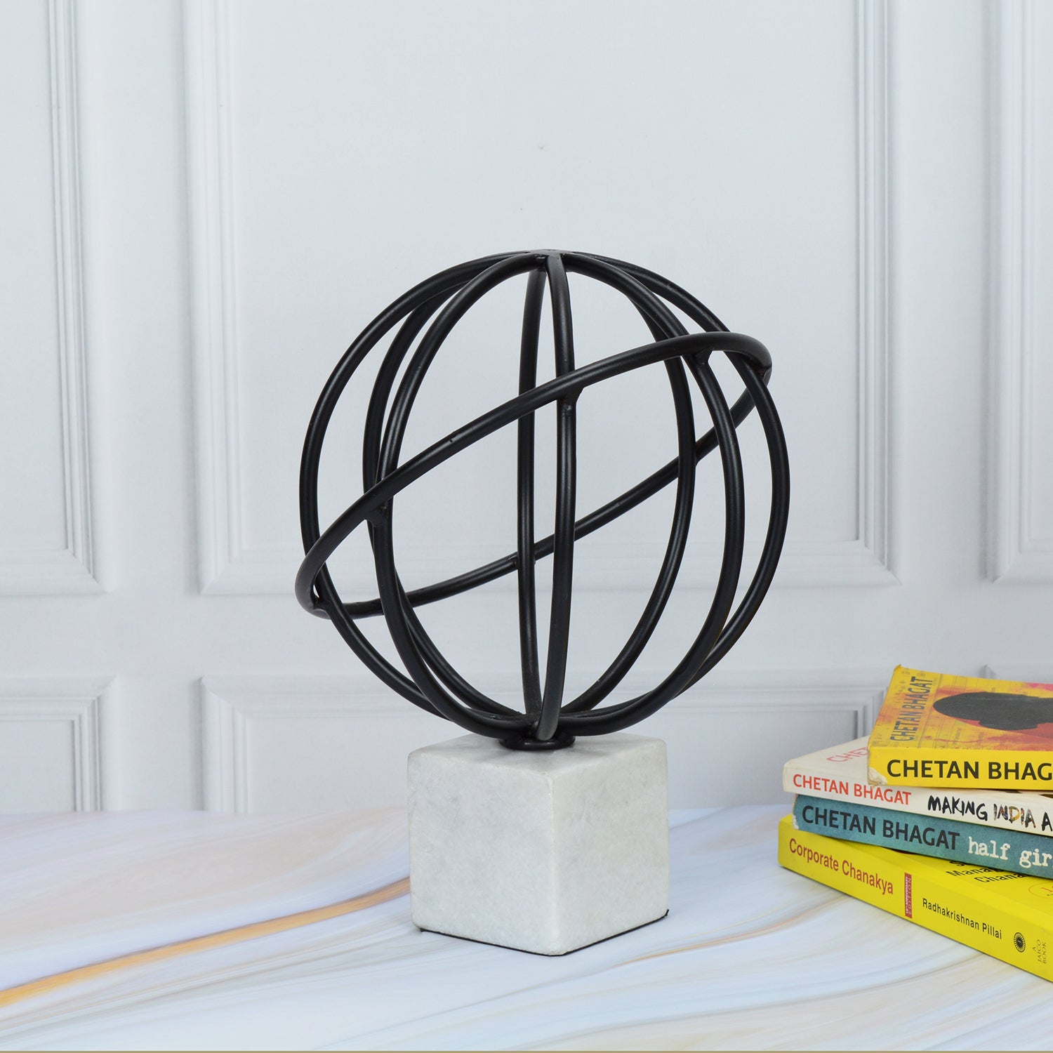 Black Cosmic Wired Globe