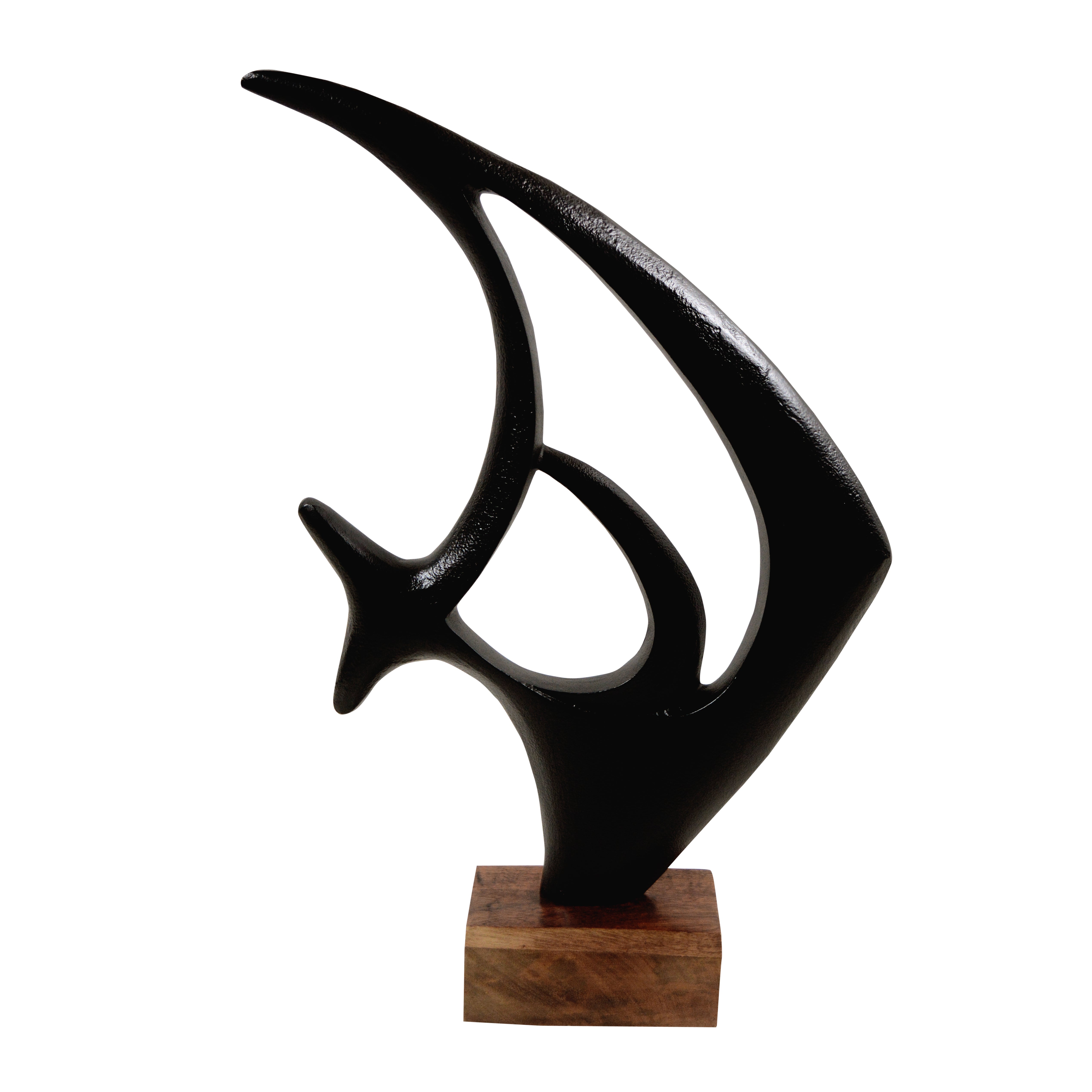 Black Finish Fish Figurine