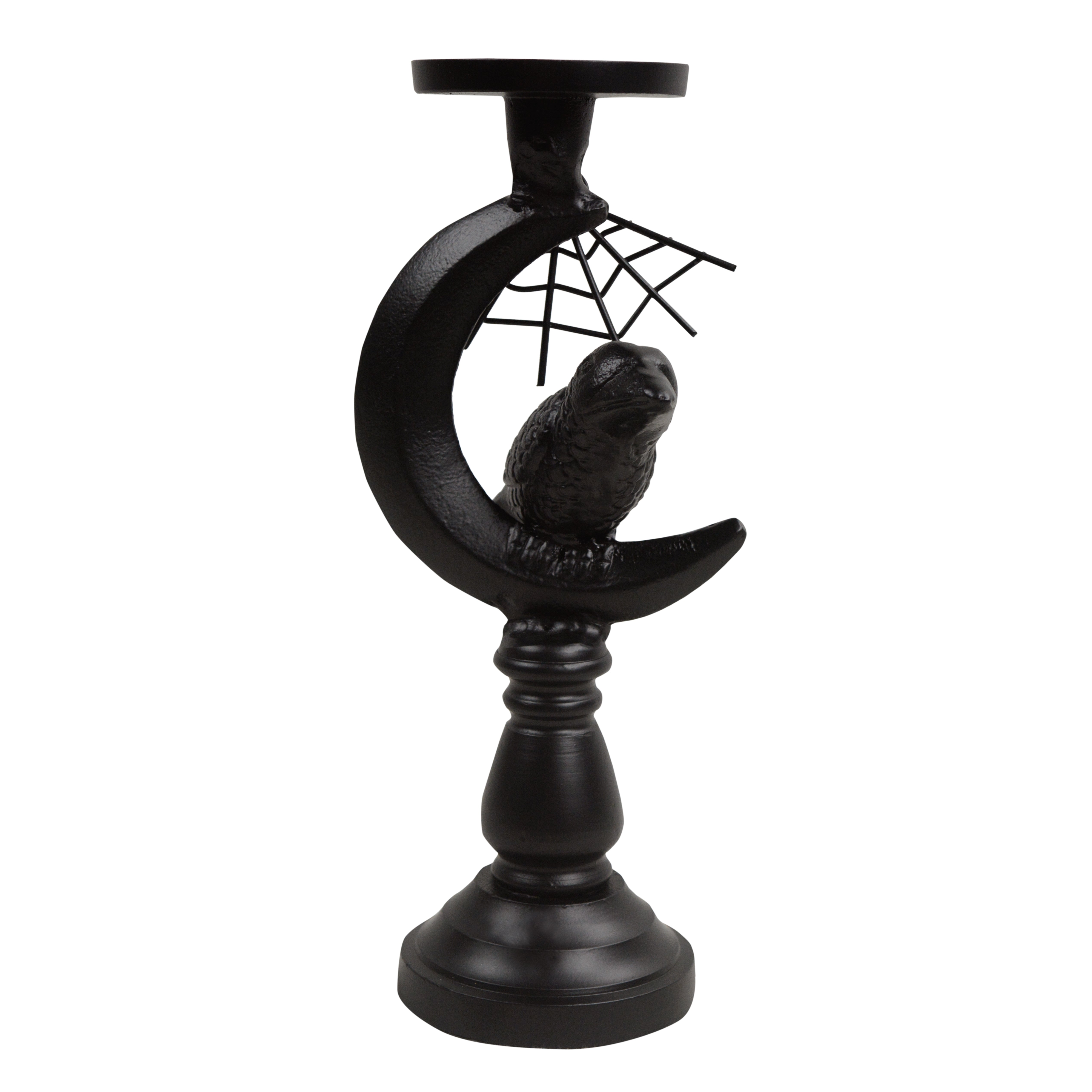 Black Shadow Raven Decorative Candle Holder