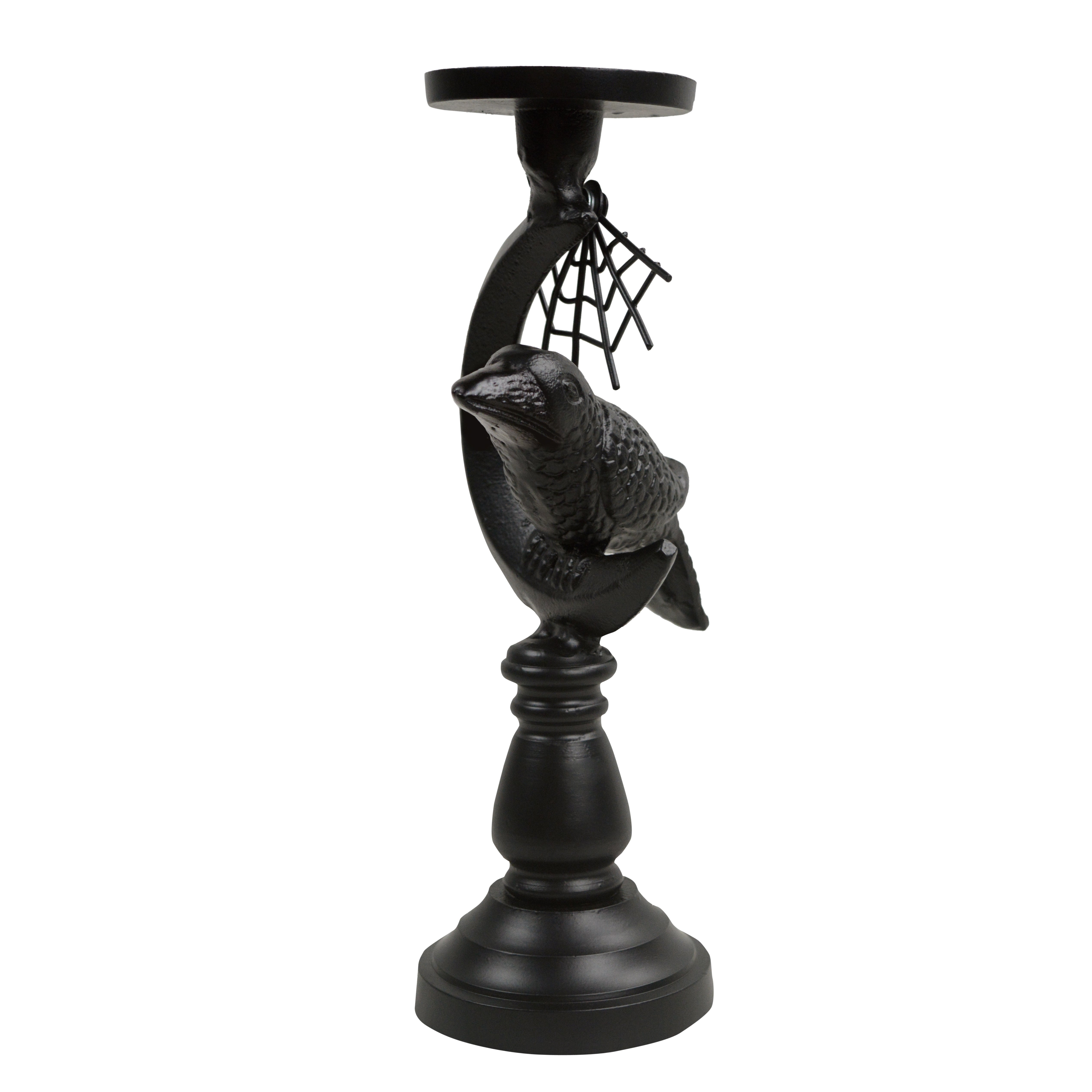 Black Shadow Raven Decorative Candle Holder