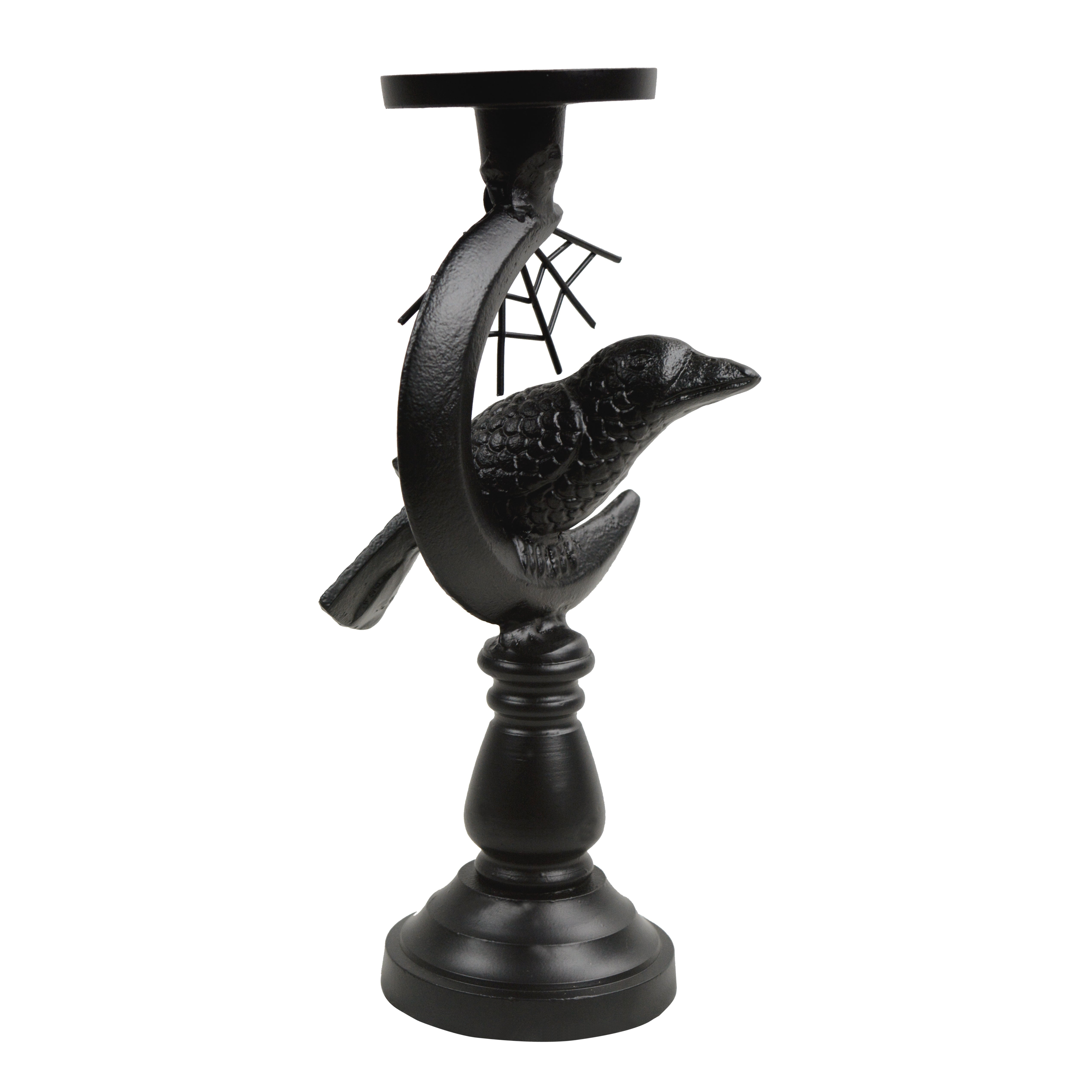 Black Shadow Raven Decorative Candle Holder